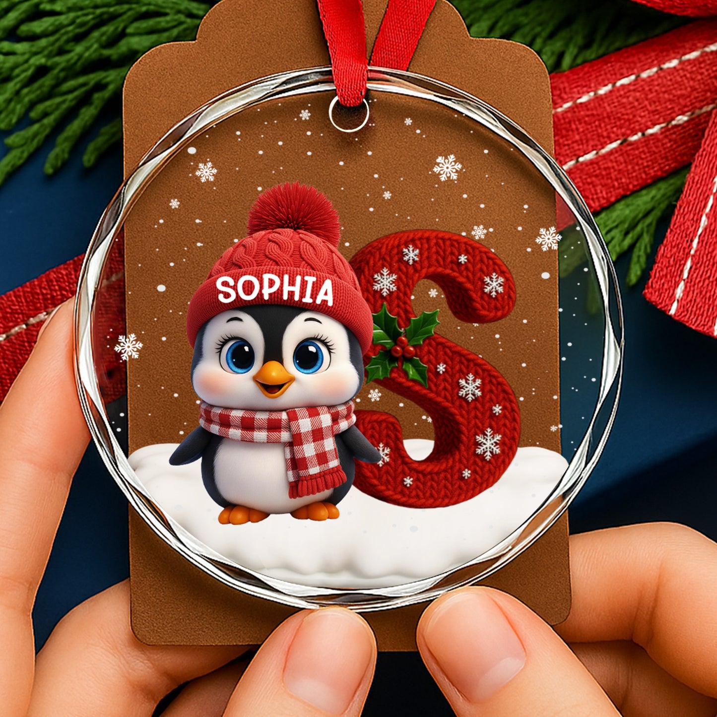 A Warm Winter Wish Personalized With Penguin And Snow