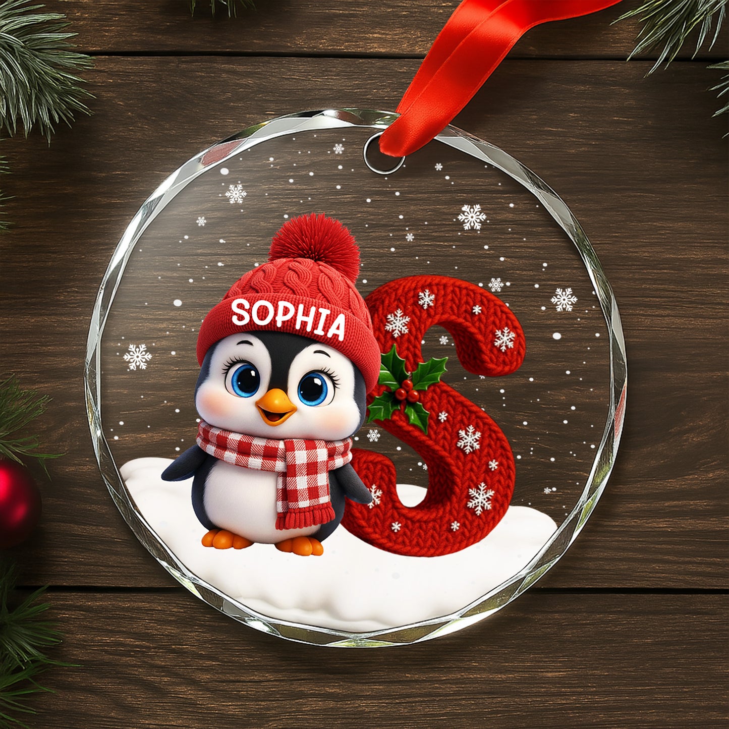 A Warm Winter Wish Personalized With Penguin And Snow