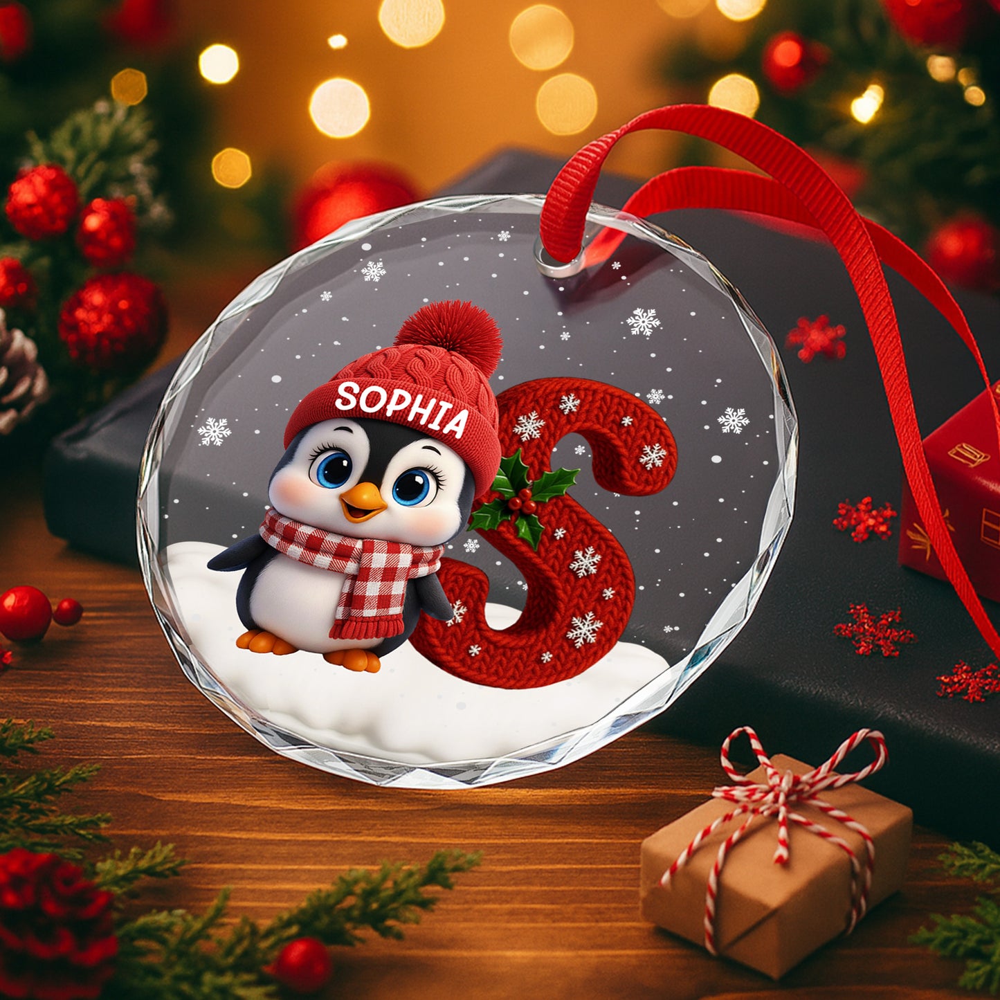 A Warm Winter Wish Personalized With Penguin And Snow