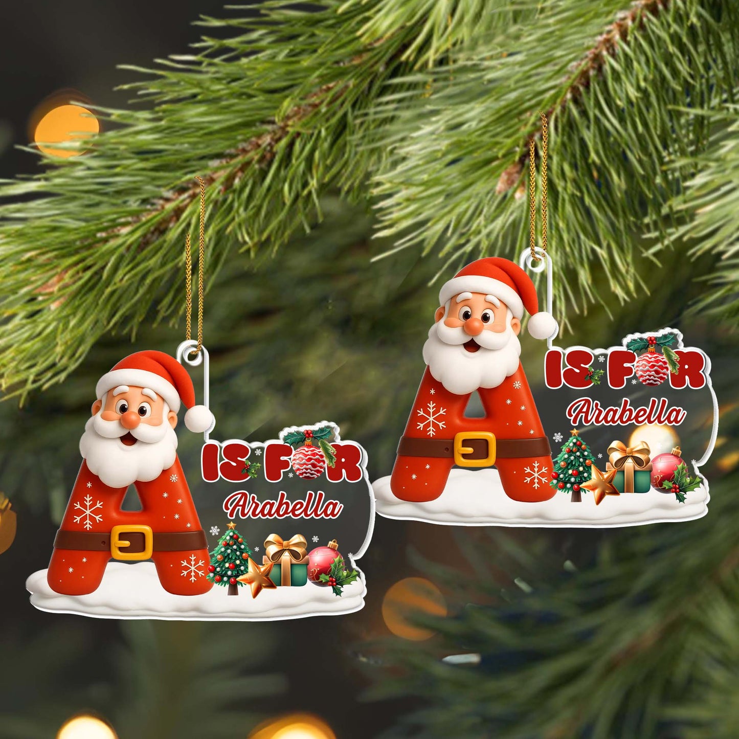 Is For [Custom Name] Santa Claus And Christmas Gifts