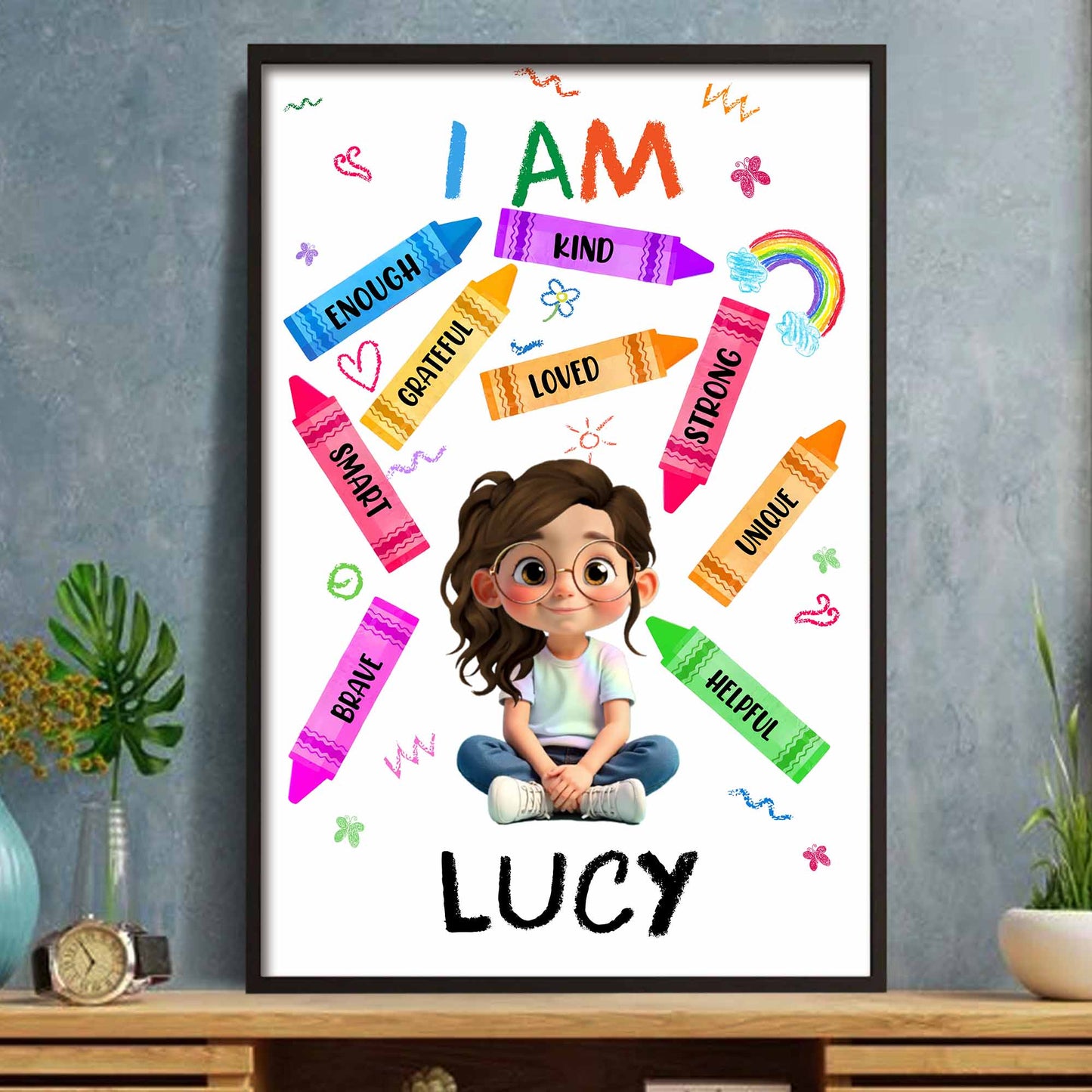 I Am Enough Kind Grateful Loved Strong Unique Smart Helpful