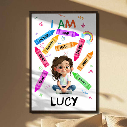 I Am Enough Kind Grateful Loved Strong Unique Smart Helpful