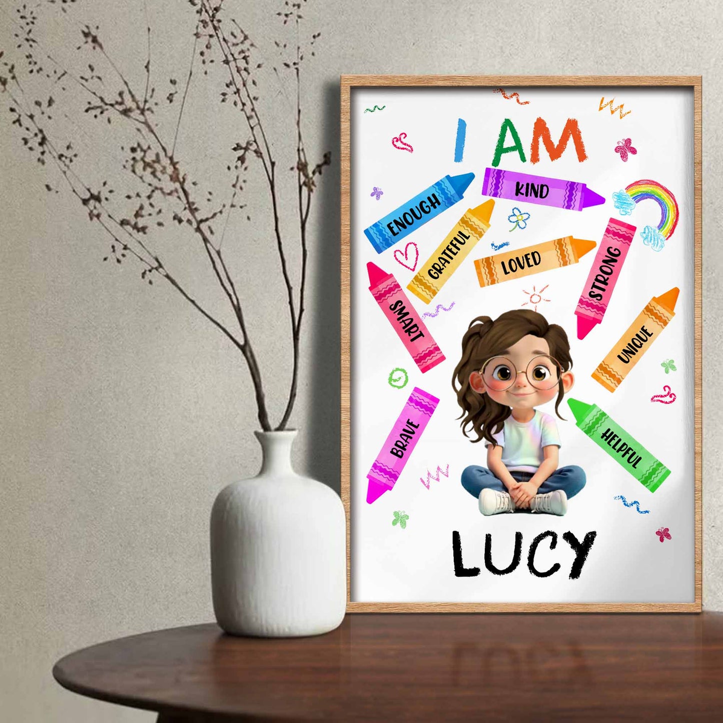 I Am Enough Kind Grateful Loved Strong Unique Smart Helpful