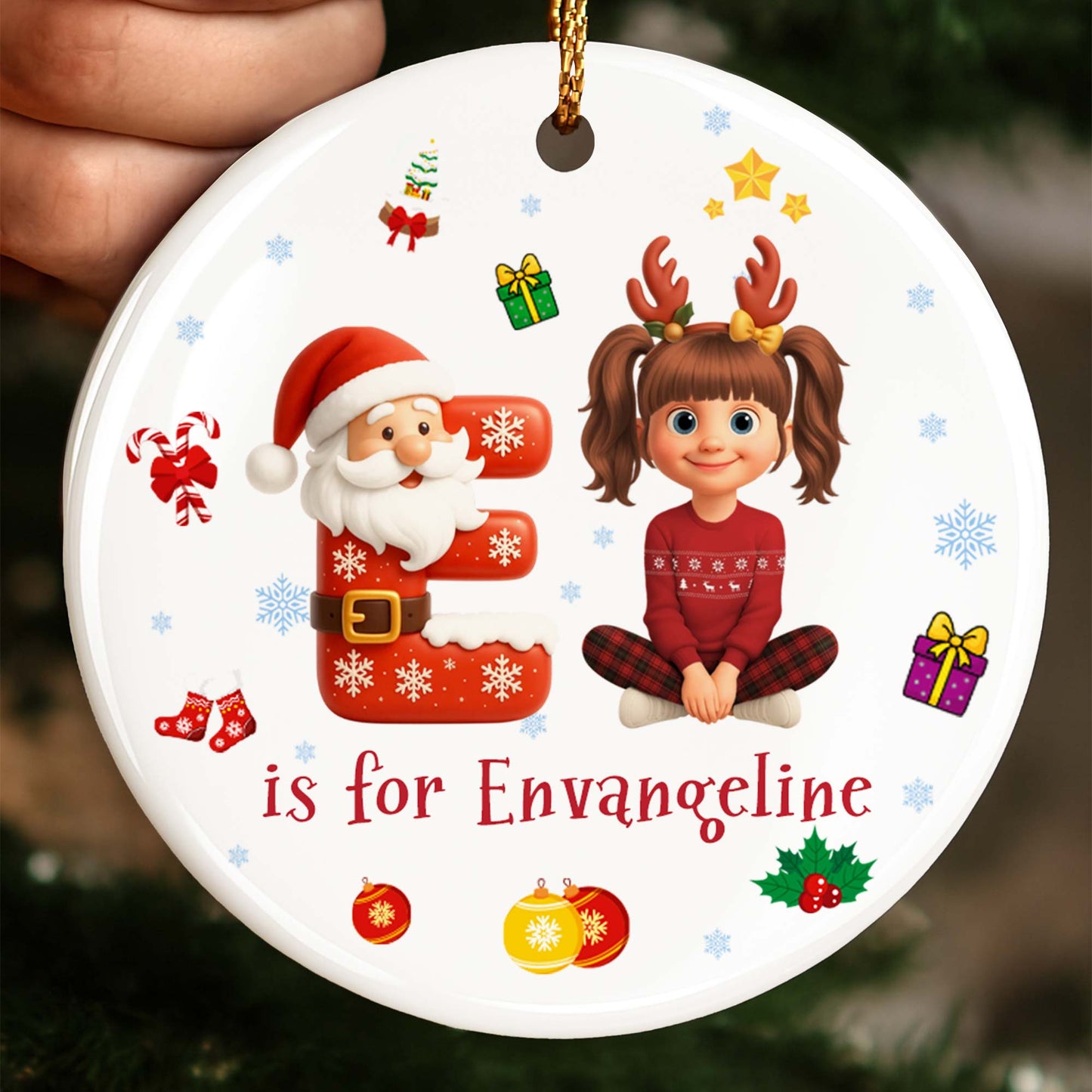 Celebrating Holiday Spirit With Santa and Snowflakes