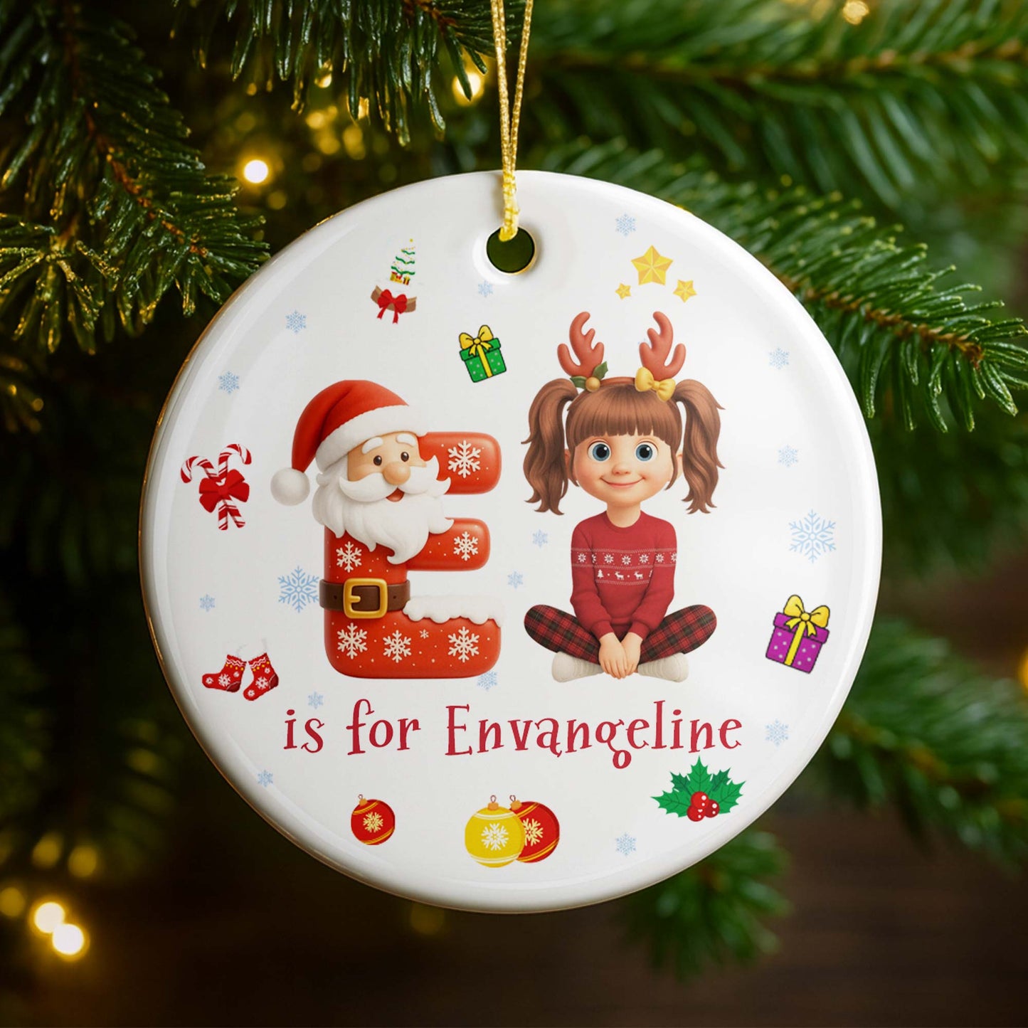 Celebrating Holiday Spirit With Santa and Snowflakes