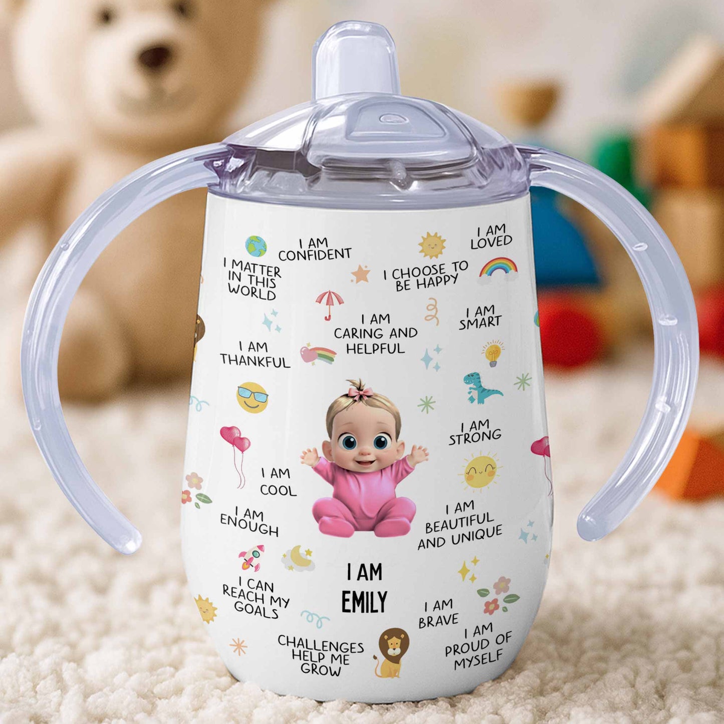 I Am Strong, Beautiful And Unique Sippy Cup