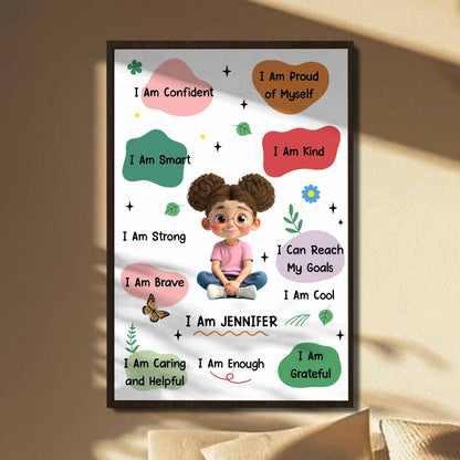 I Am Confident, Smart, and Strong, Positive Affirmations For Girls