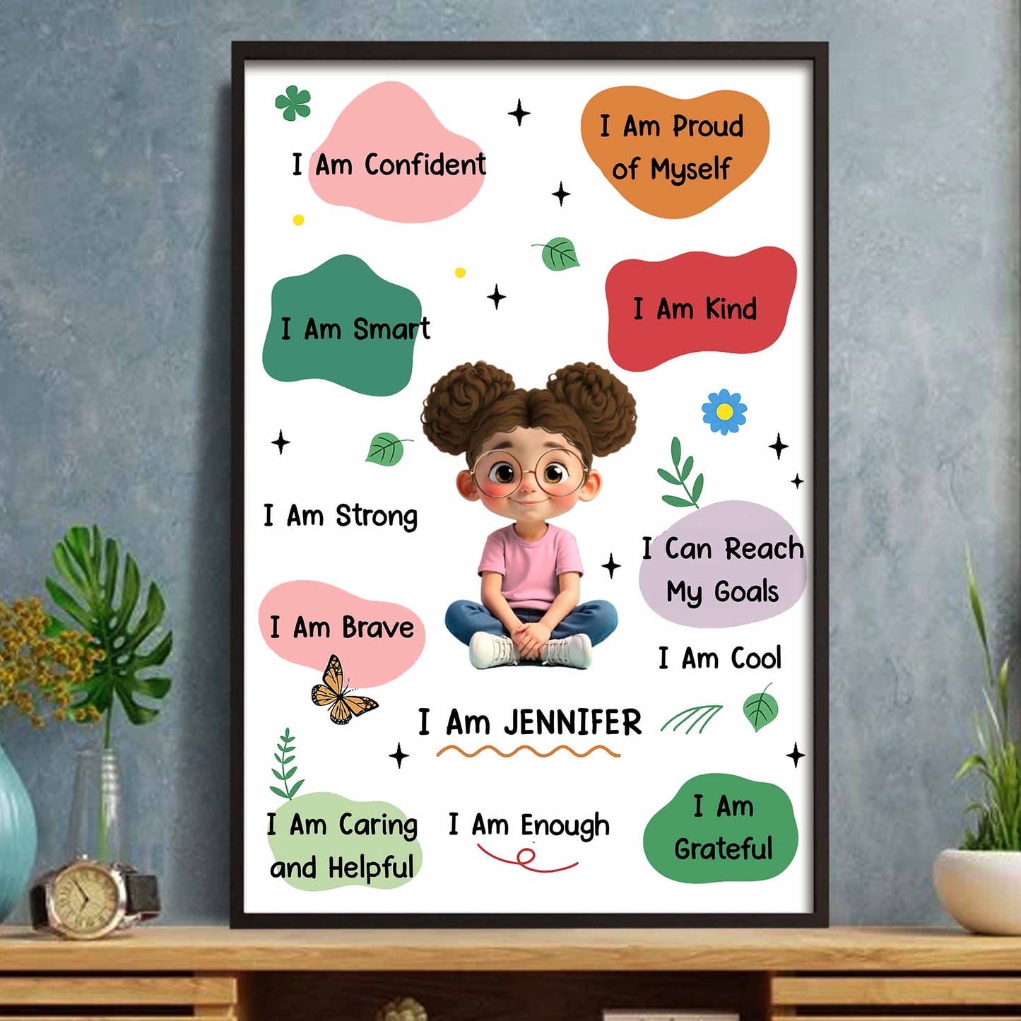 I Am Confident, Smart, and Strong, Positive Affirmations For Girls