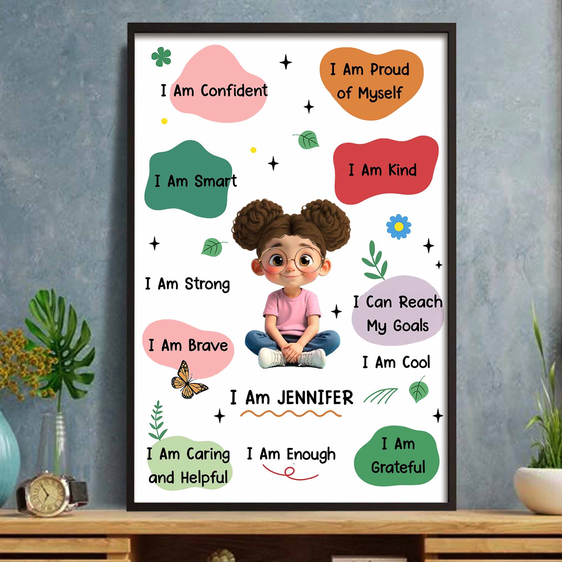 I Am Confident, Smart, and Strong, Positive Affirmations For Girls