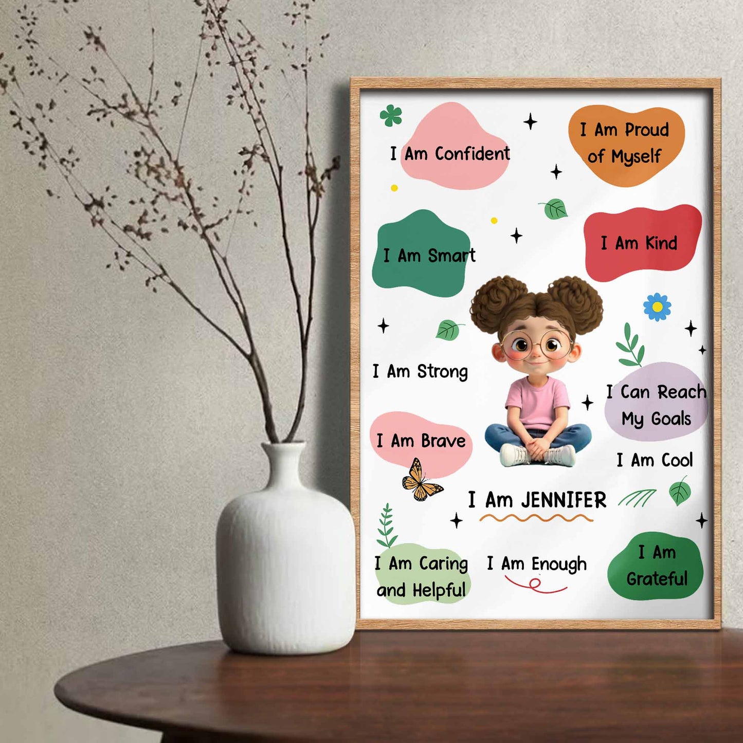 I Am Confident, Smart, and Strong, Positive Affirmations For Girls