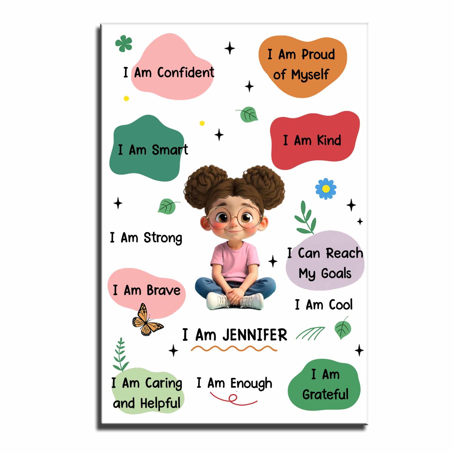 I Am Confident, Smart, and Strong, Positive Affirmations For Girls