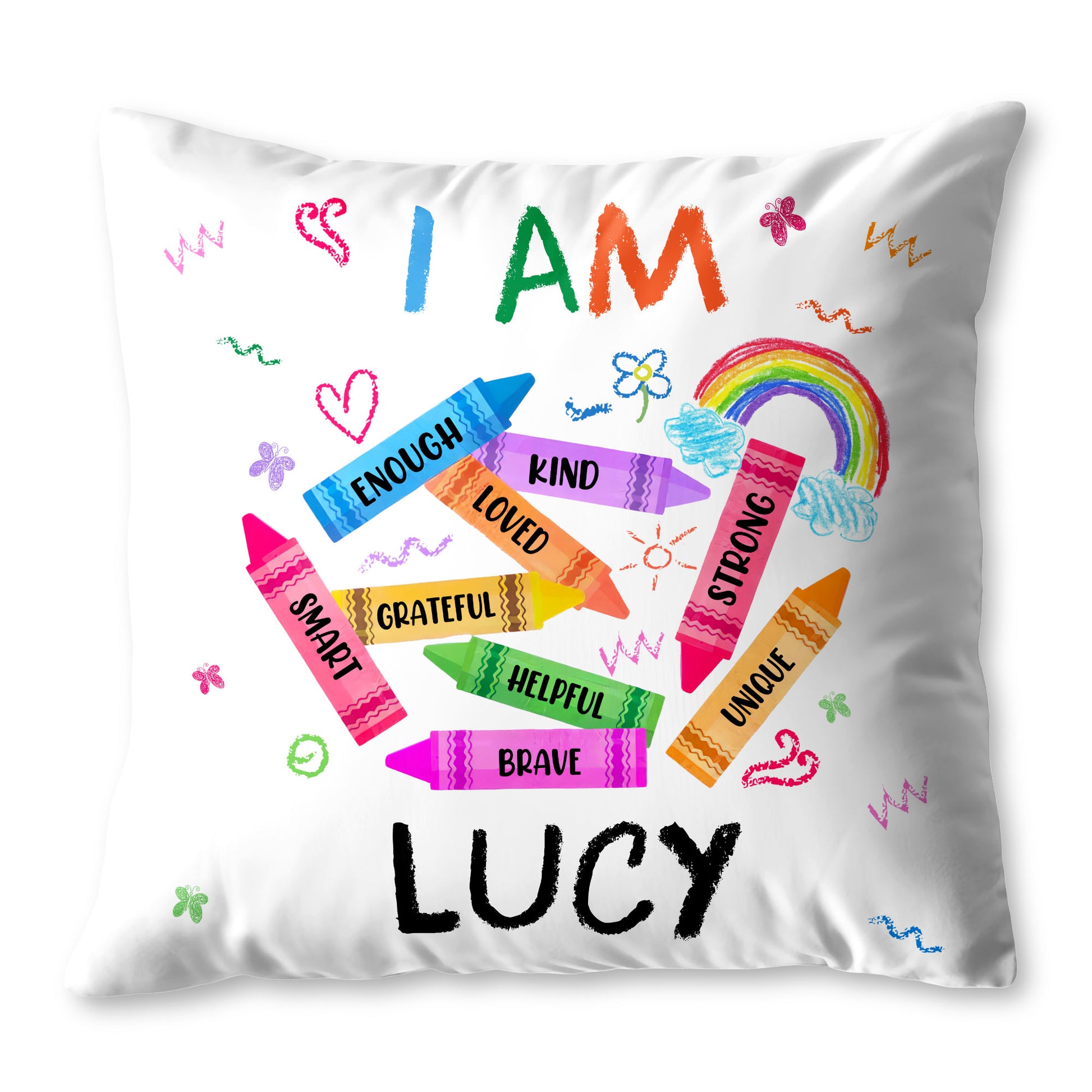 I Am Enough, Kind, Loved, Empowering Custom Pillow