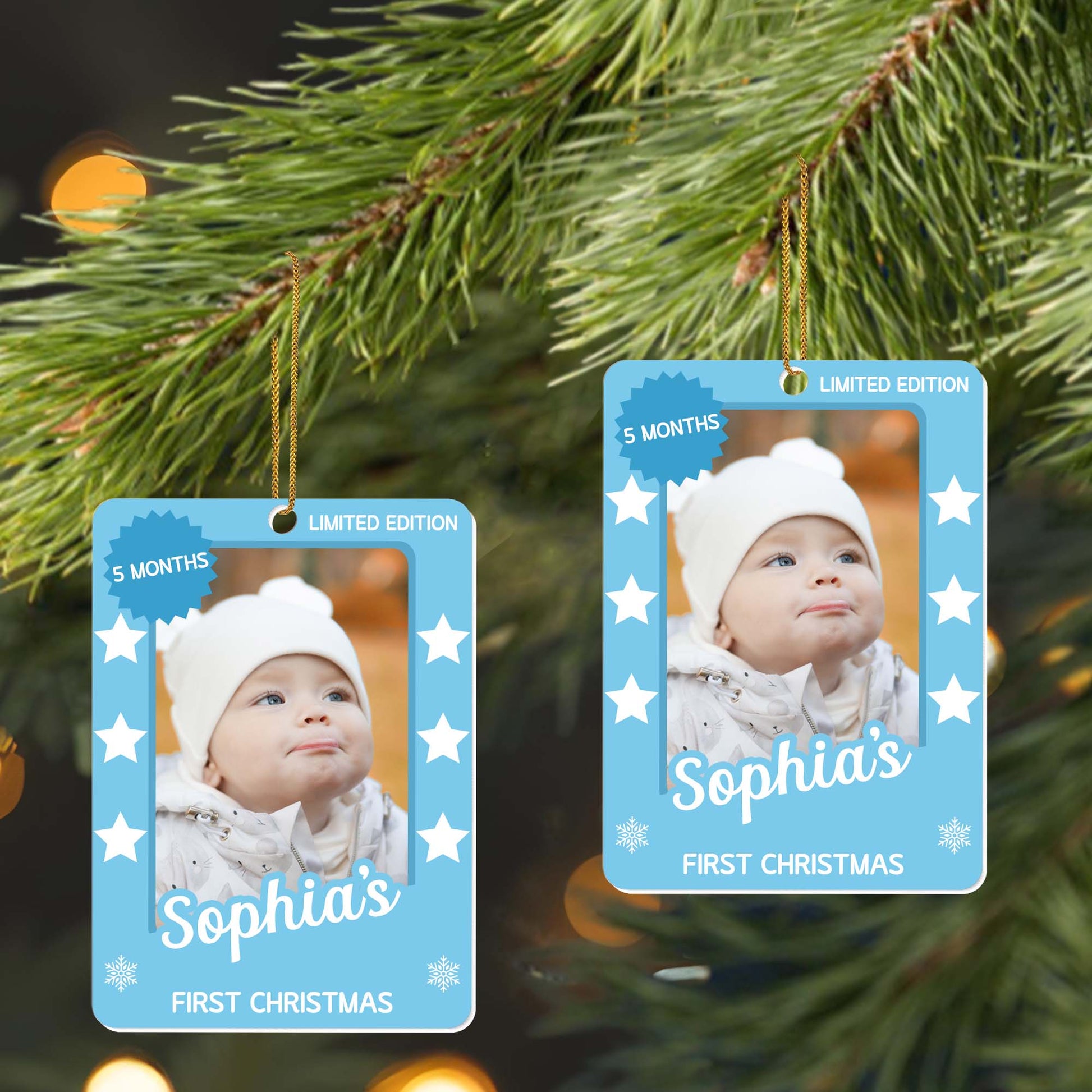 First Christmas, Celebrate With Snowflakes And Stars