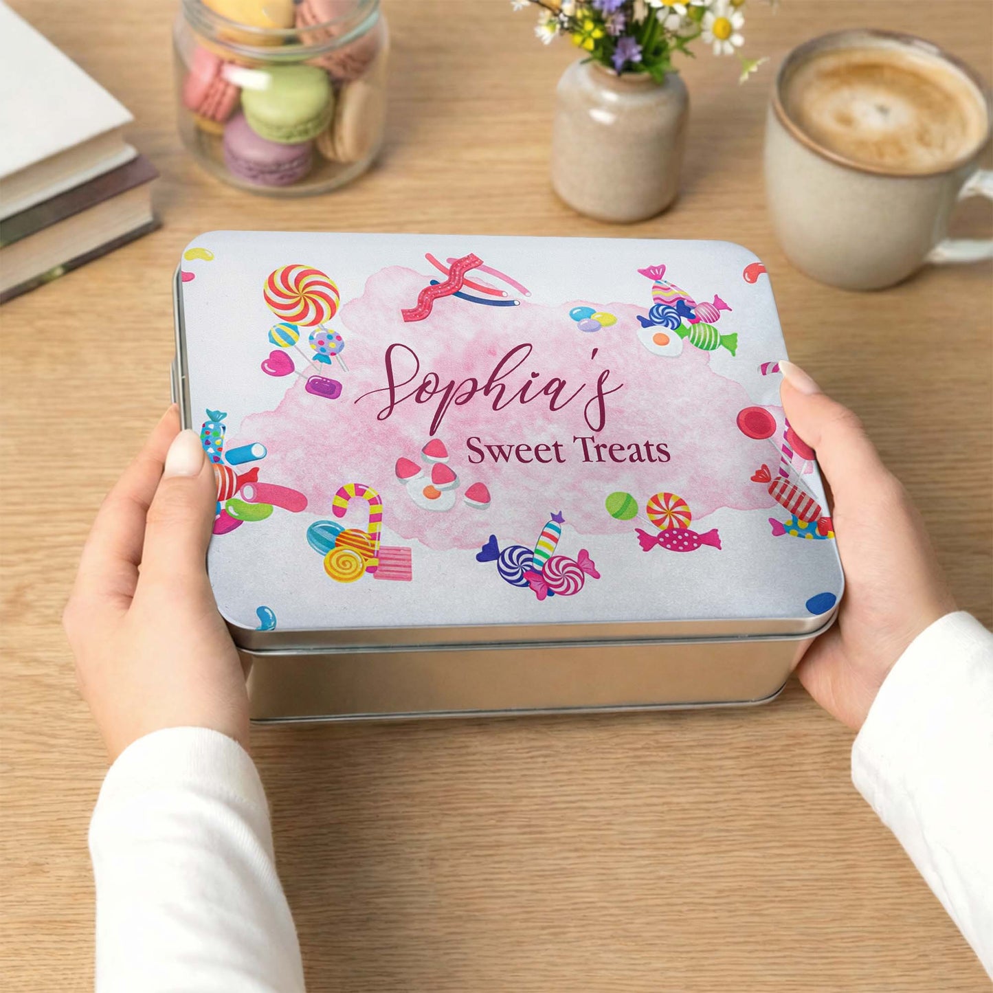 Sweet Treats With Colorful Candies And Lollipops