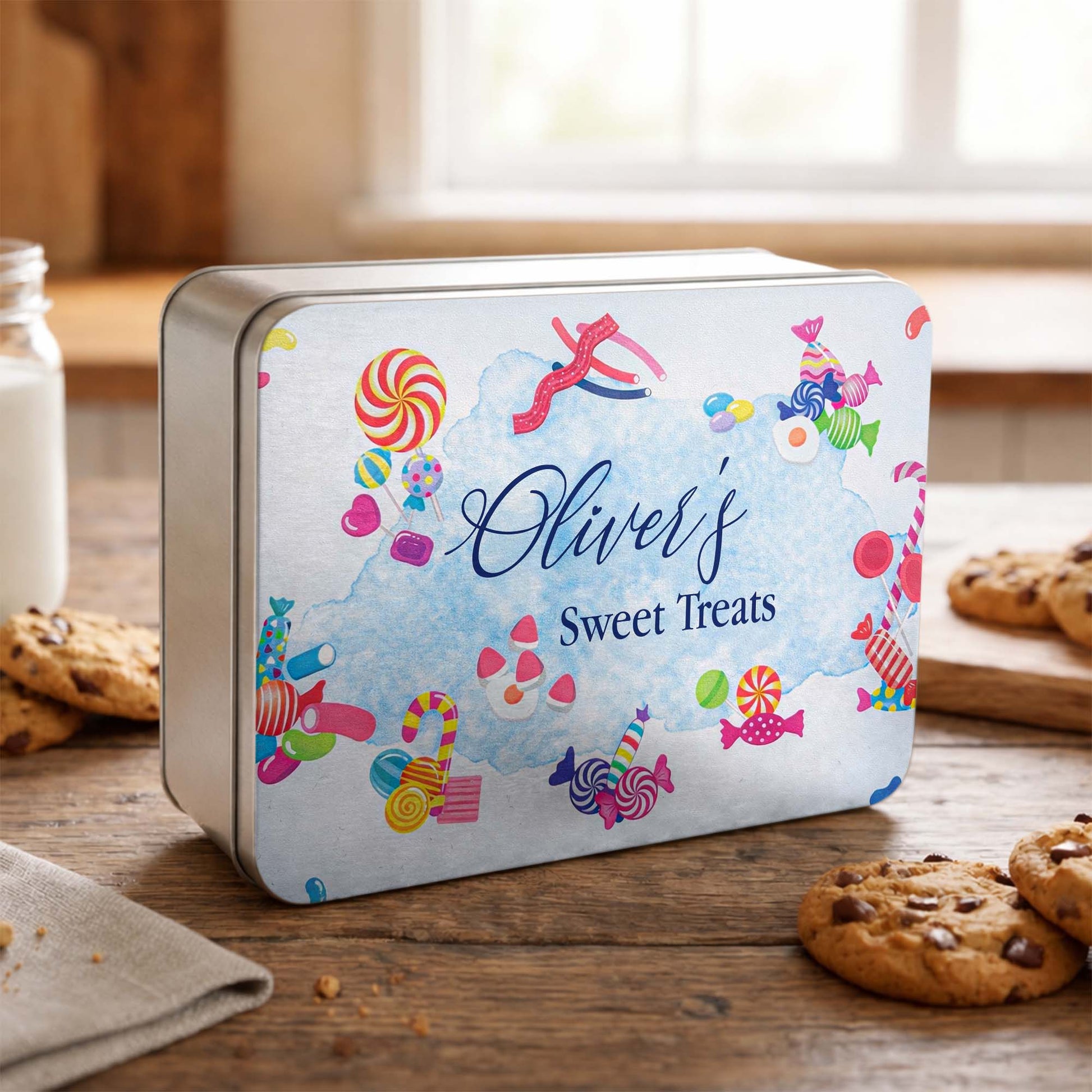 Sweet Treats With Colorful Candies And Lollipops