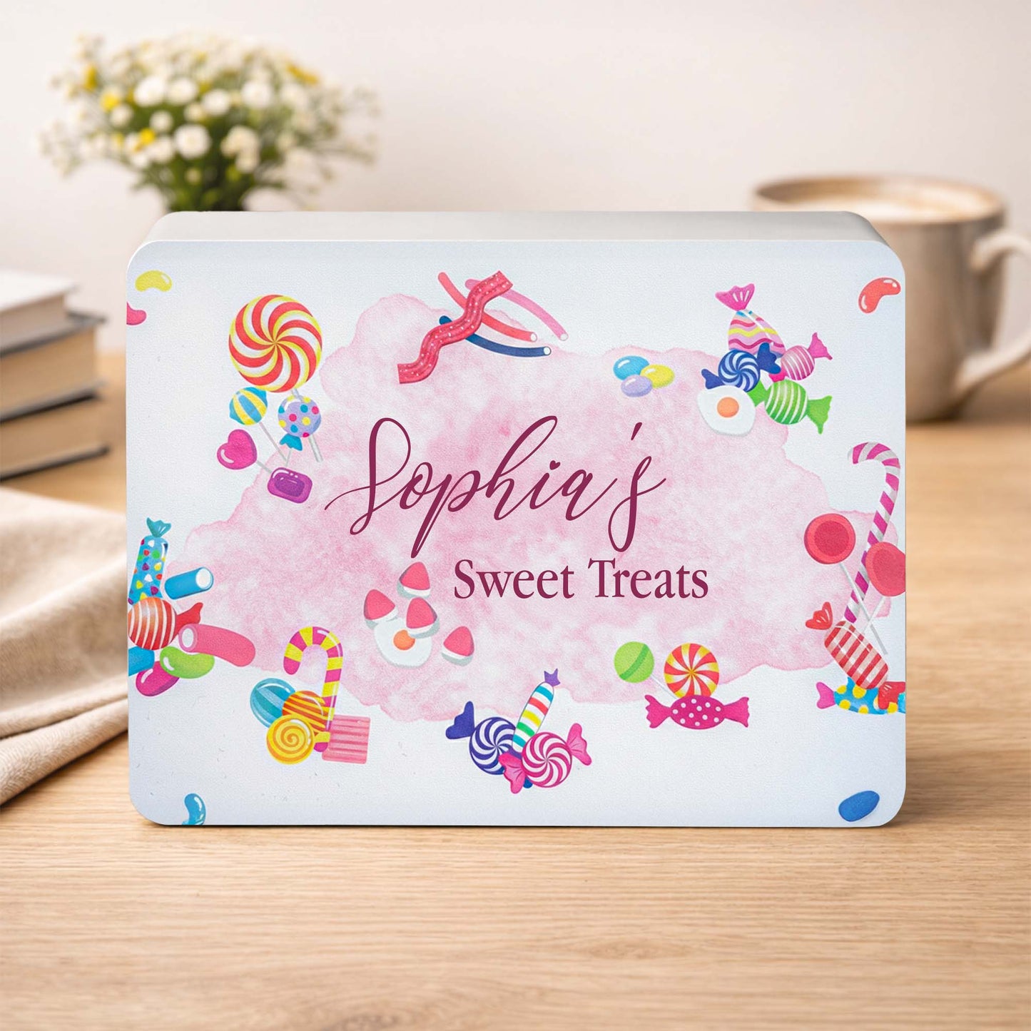 Sweet Treats With Colorful Candies And Lollipops