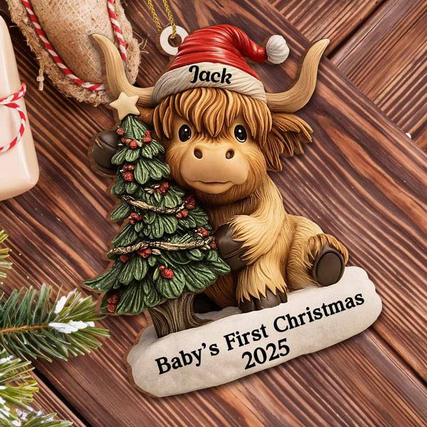 Baby's First Christmas With Bullock And Tree