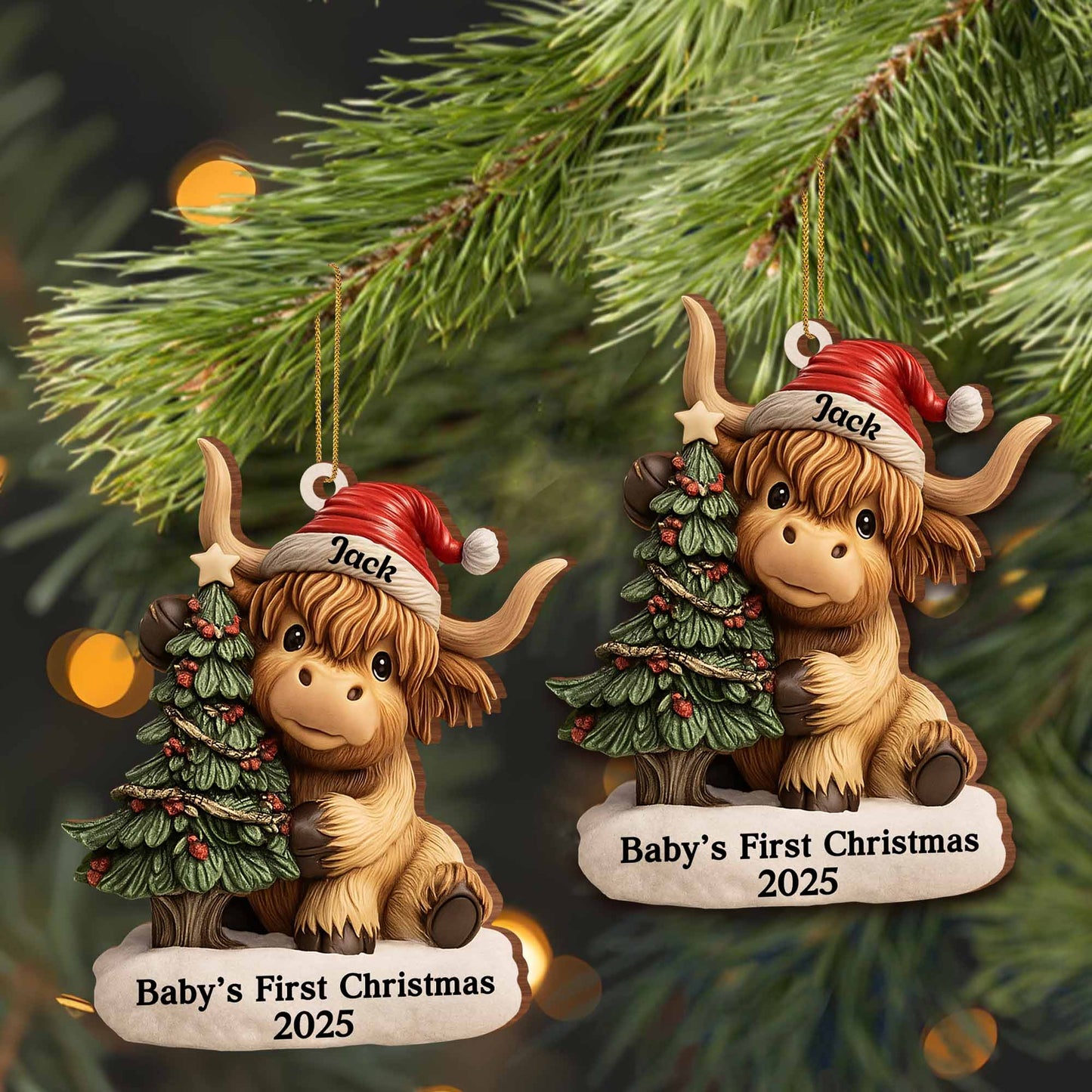 Baby's First Christmas With Bullock And Tree