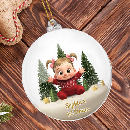 Sophia's 1st Xmas, Baby And Christmas Trees