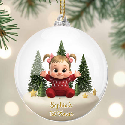 Sophia's 1st Xmas, Baby And Christmas Trees