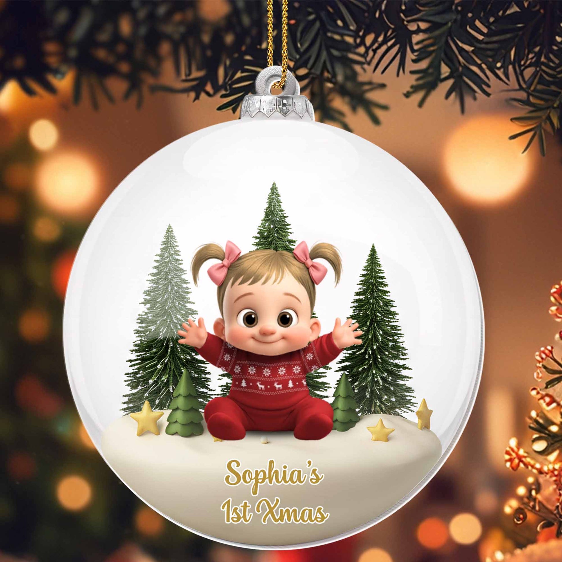 Sophia's 1st Xmas, Baby And Christmas Trees