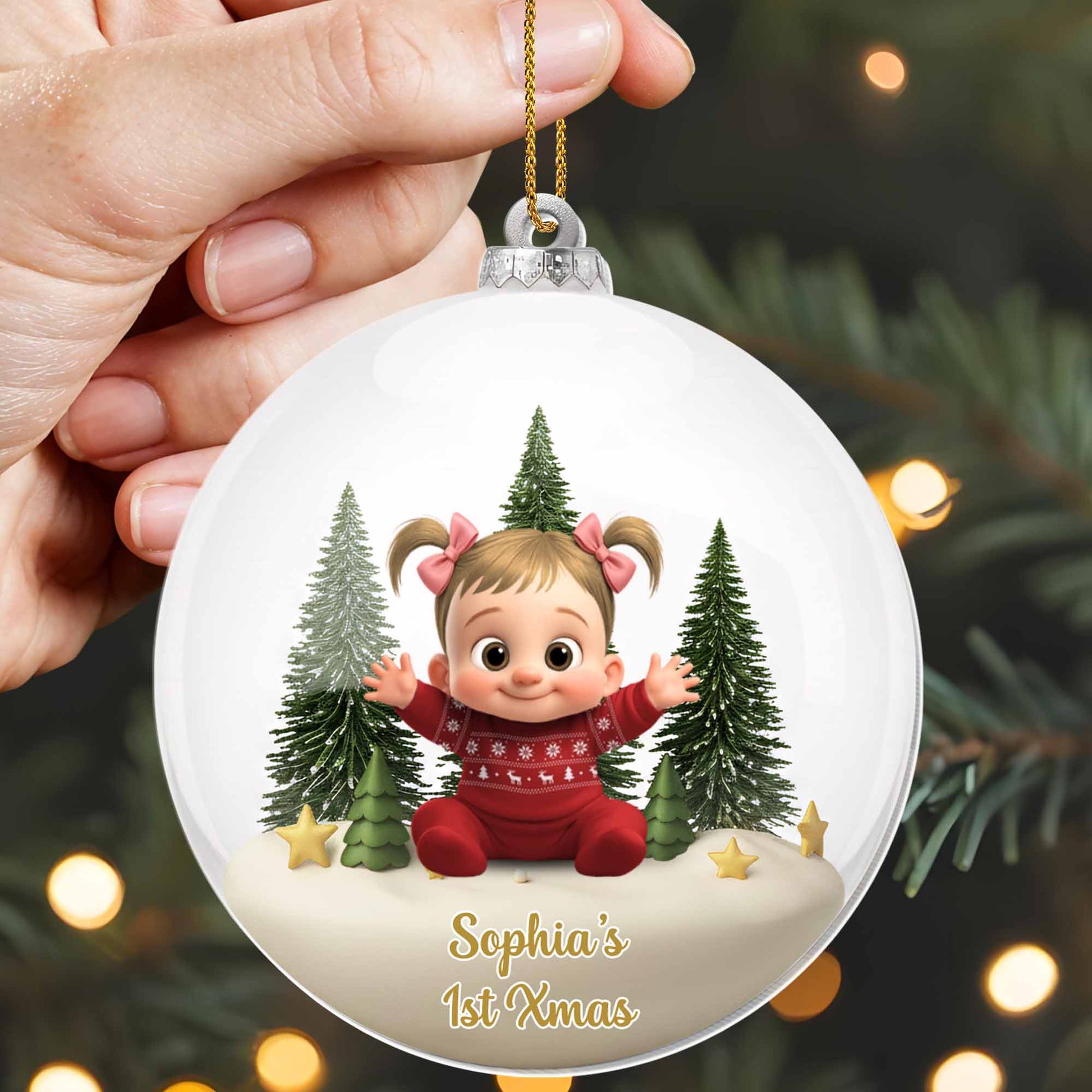 Sophia's 1st Xmas, Baby And Christmas Trees