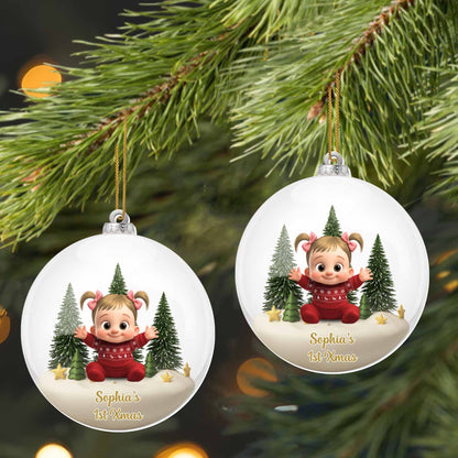 Sophia's 1st Xmas, Baby And Christmas Trees