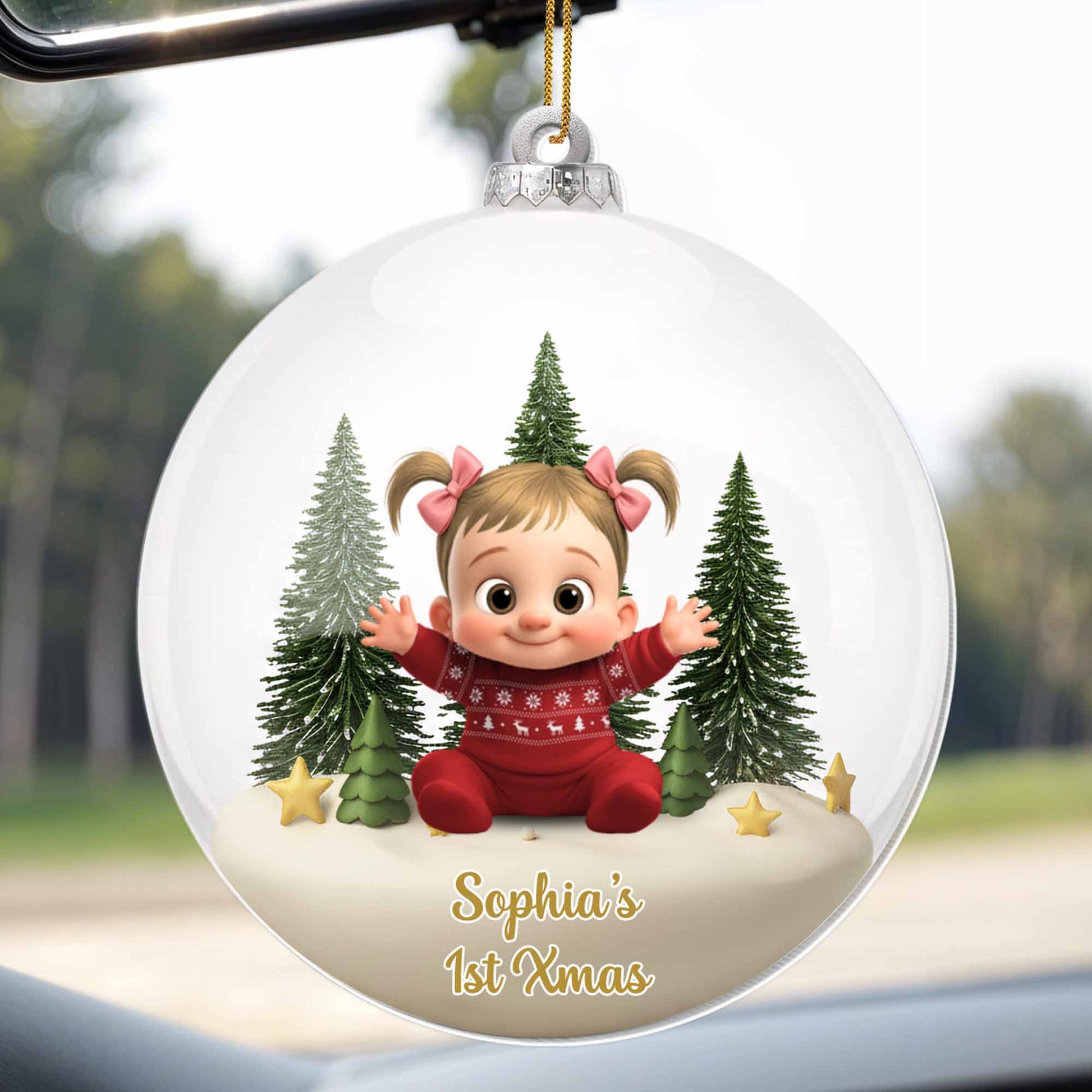 Sophia's 1st Xmas, Baby And Christmas Trees