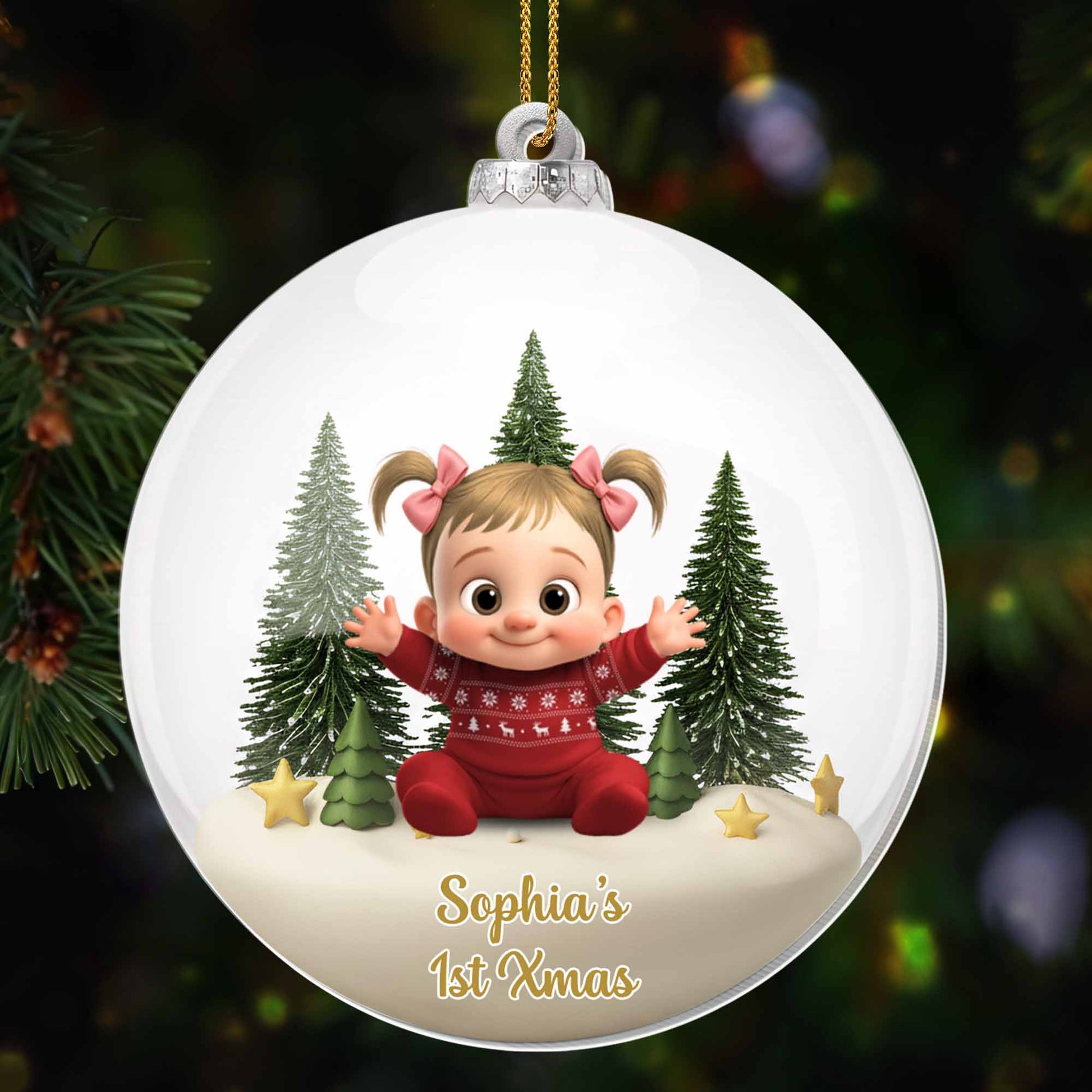 Sophia's 1st Xmas, Baby And Christmas Trees