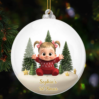 Sophia's 1st Xmas, Baby And Christmas Trees