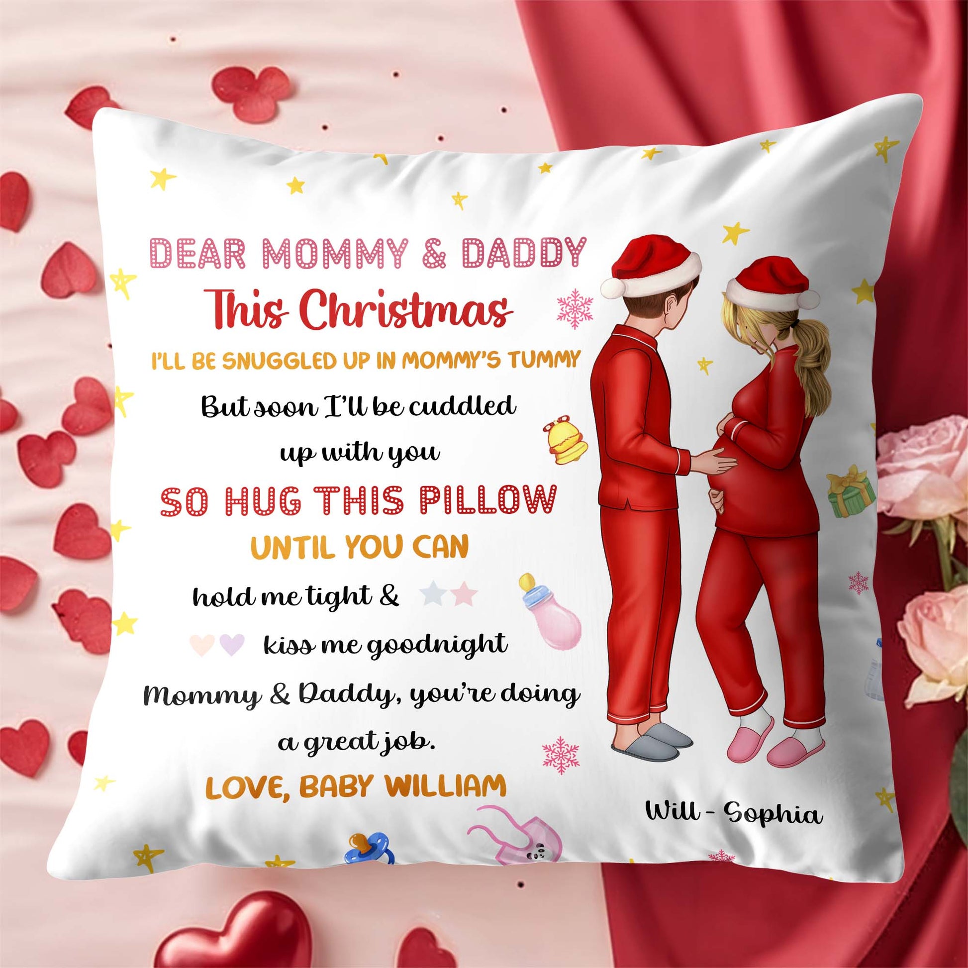 Dear Mommy & Daddy This Christmas, Pregnant Couple With Stars