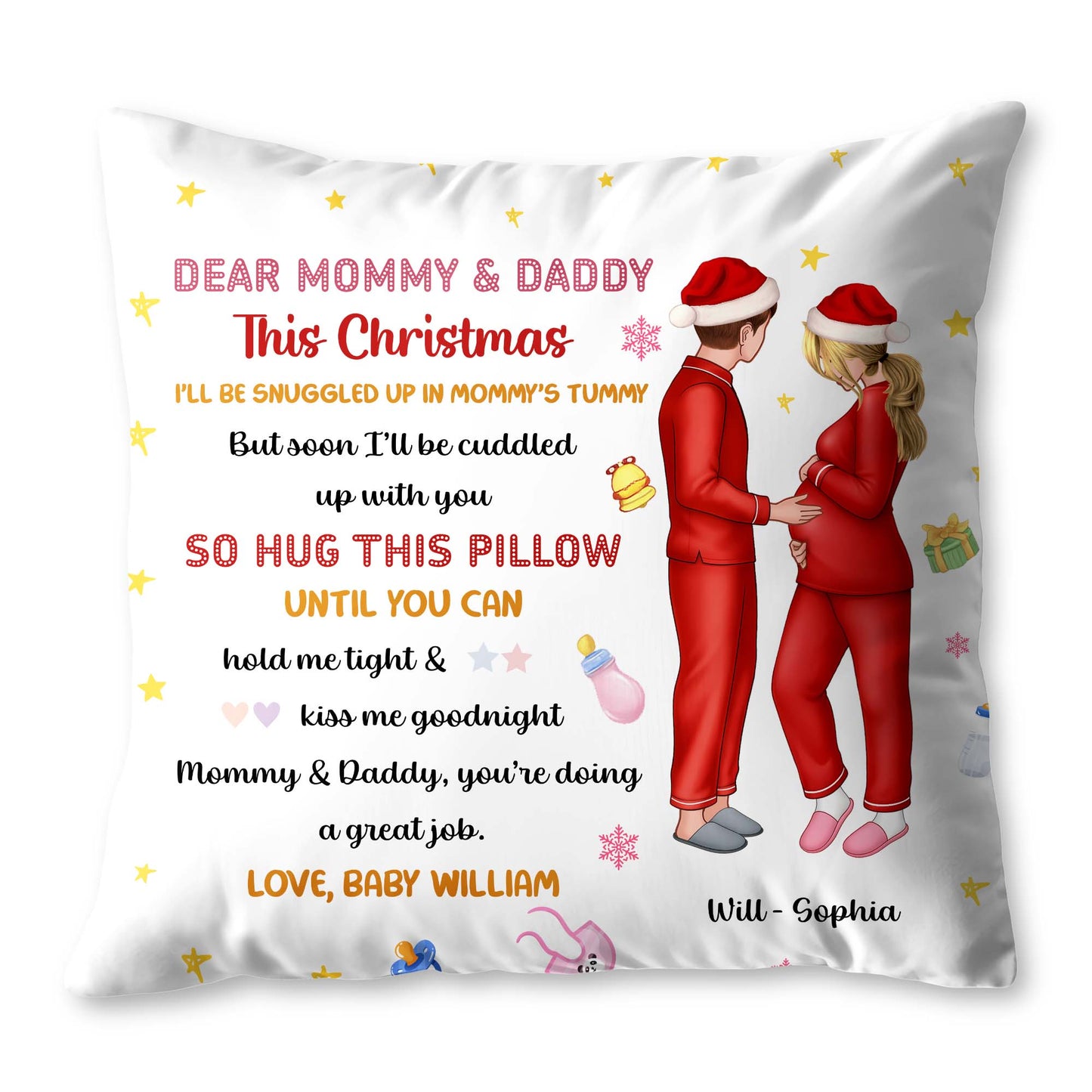 Dear Mommy & Daddy This Christmas, Pregnant Couple With Stars