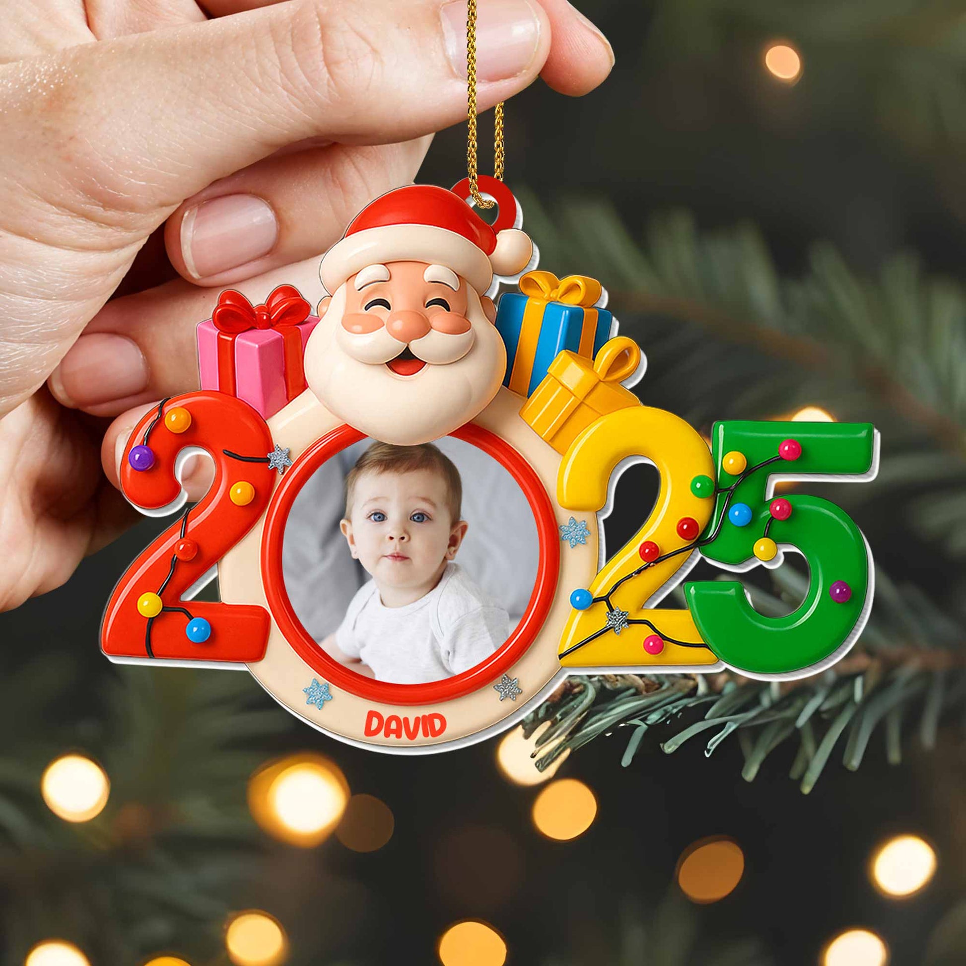 Capture Special Moments With Jolly Santa And Vibrant Year Design
