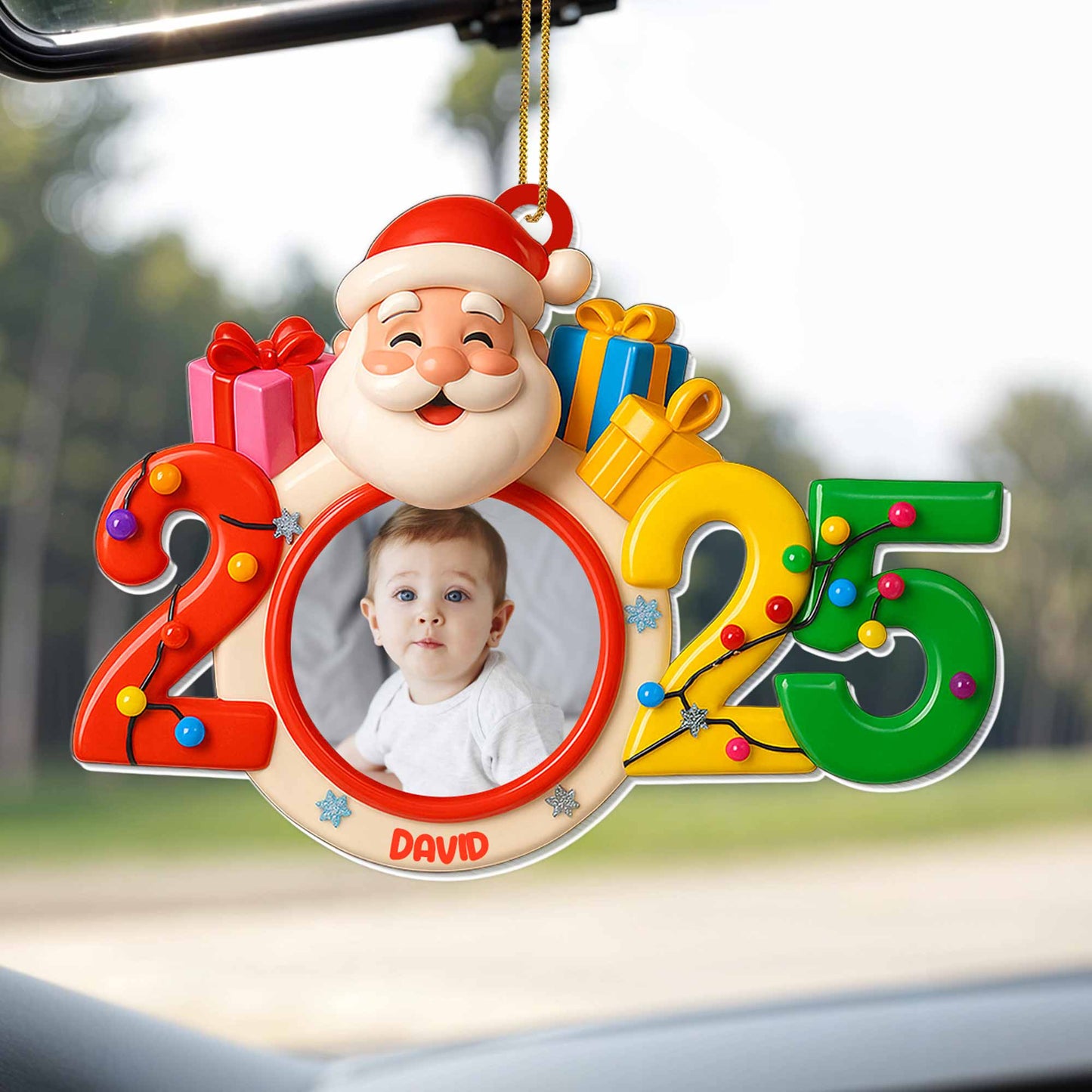 Capture Special Moments With Jolly Santa And Vibrant Year Design