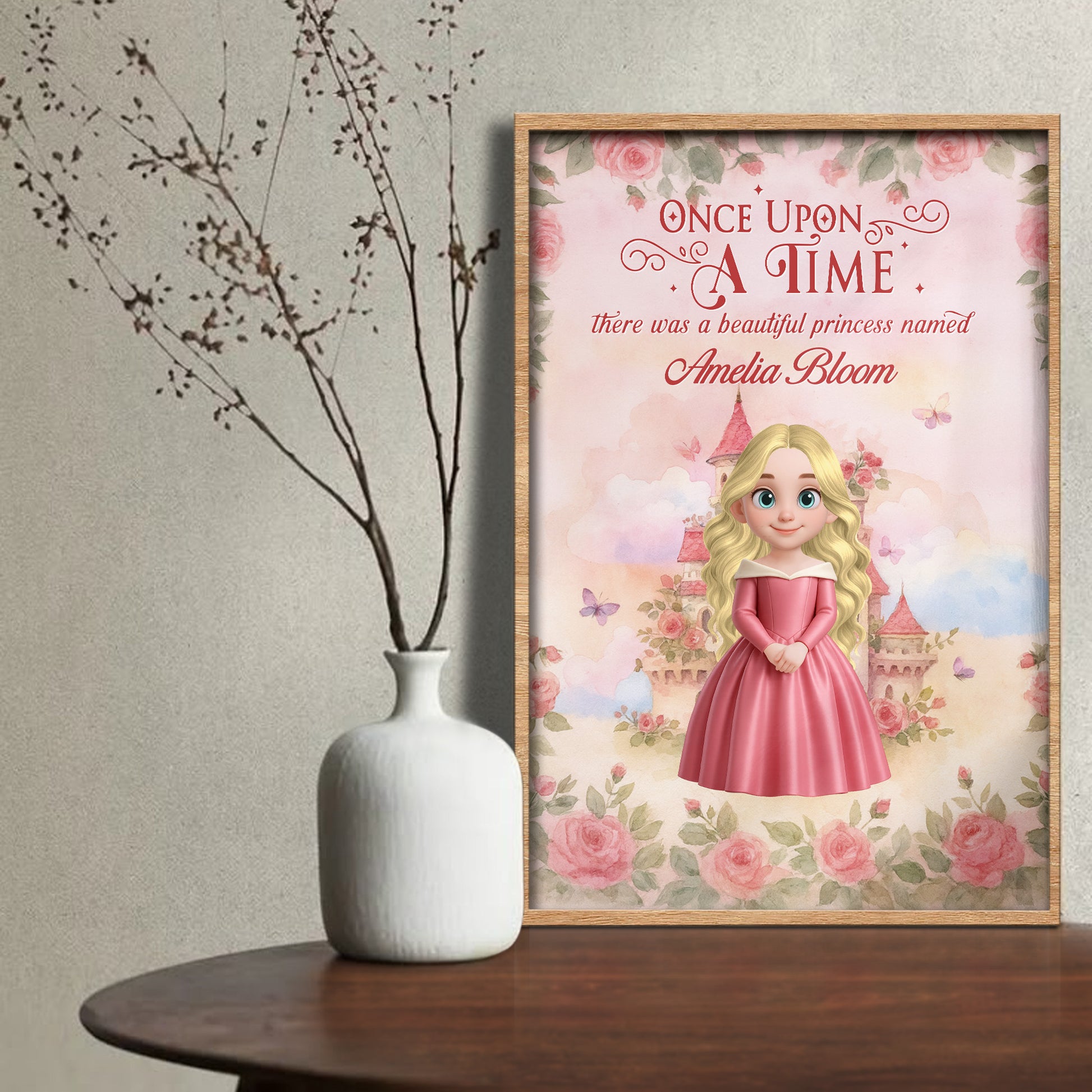 Once Upon A Time, Beautiful Princess And Roses