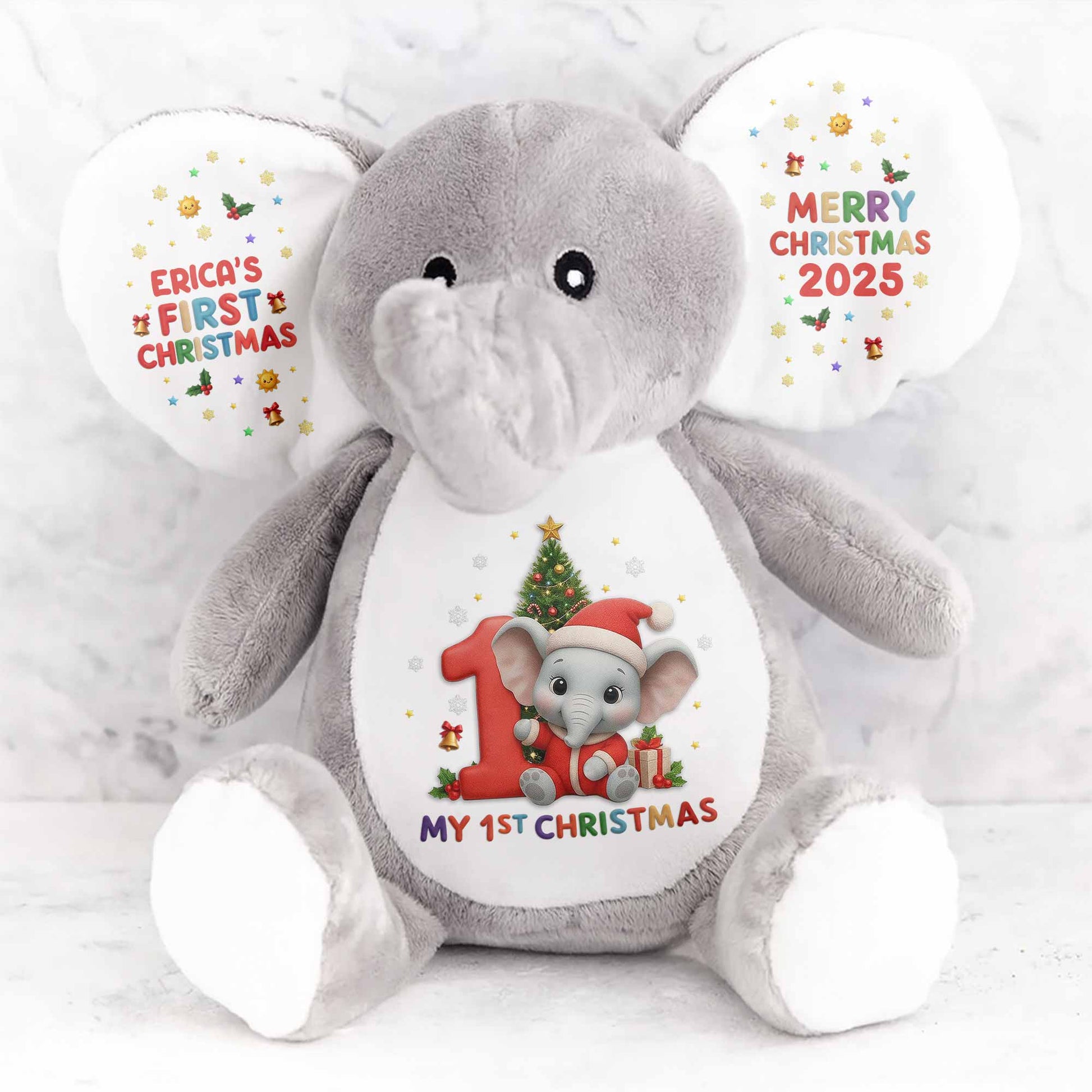 My 1st Christmas With Elephant, Tree, And Gifts