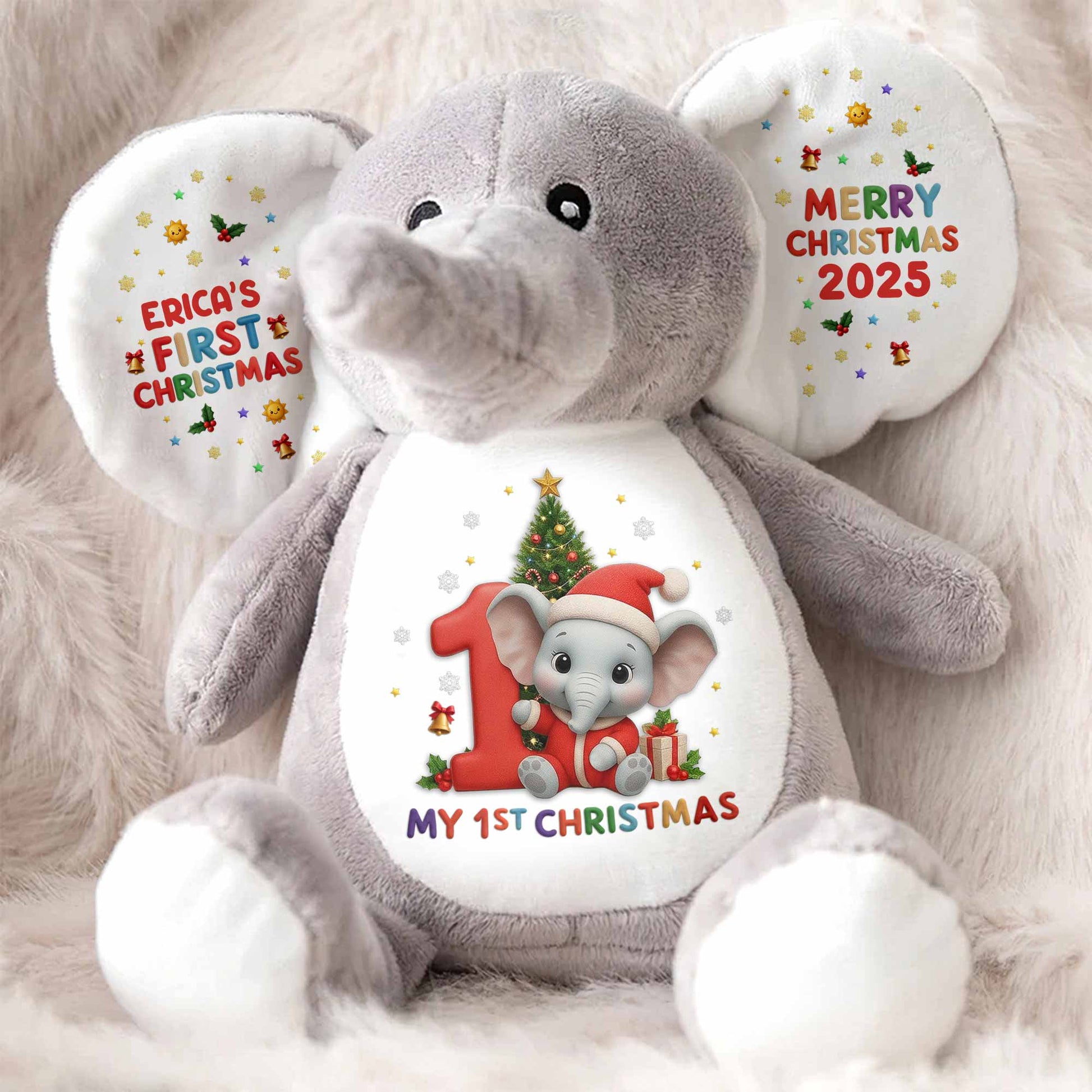 My 1st Christmas With Elephant, Tree, And Gifts