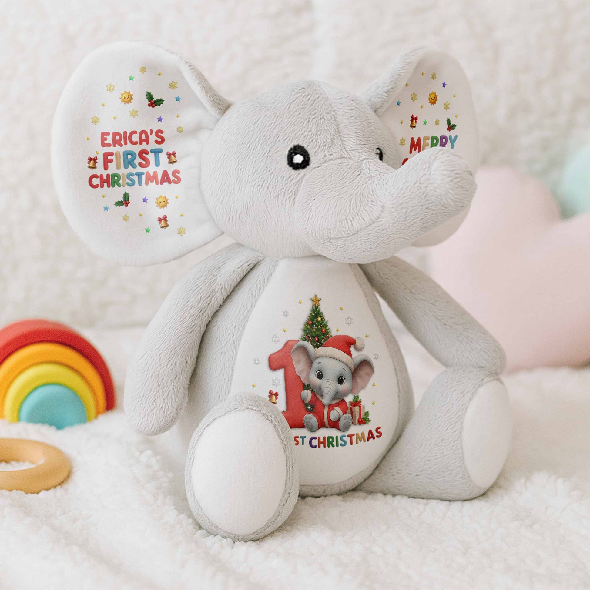 My 1st Christmas With Elephant, Tree, And Gifts