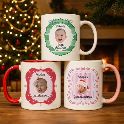 First Christmas, Baby With Christmas Hat