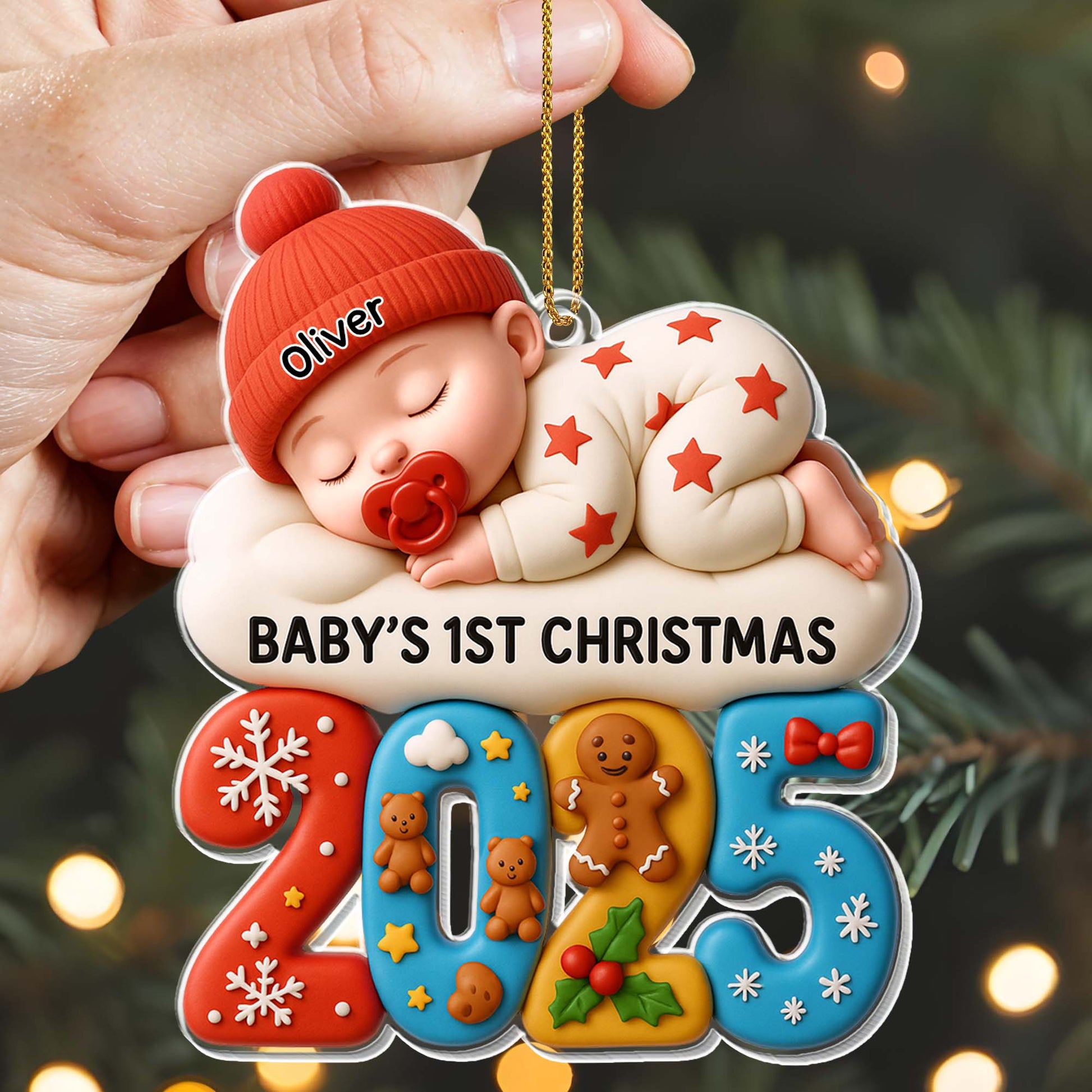 Baby's 1st Christmas With Charming Holiday Elements