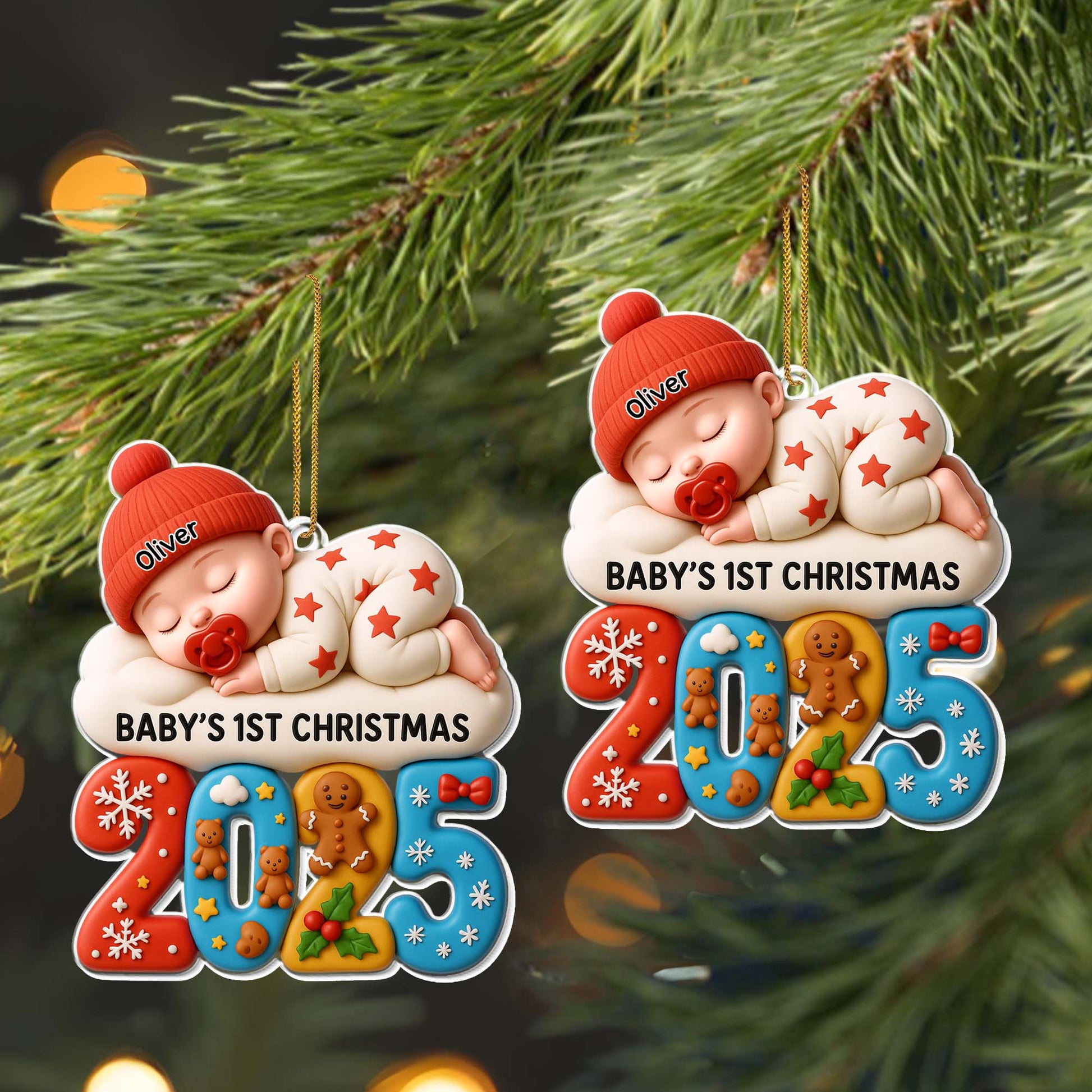 Baby's 1st Christmas With Charming Holiday Elements