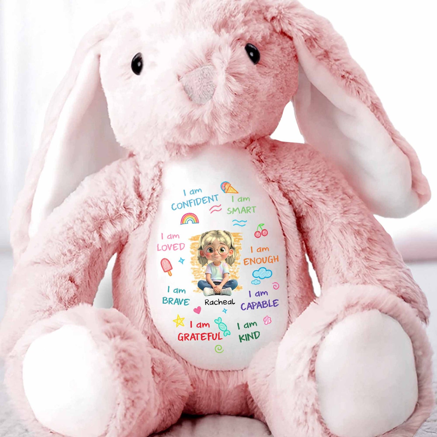 I Am Confident, I Am Smart, Loved Bunny Design