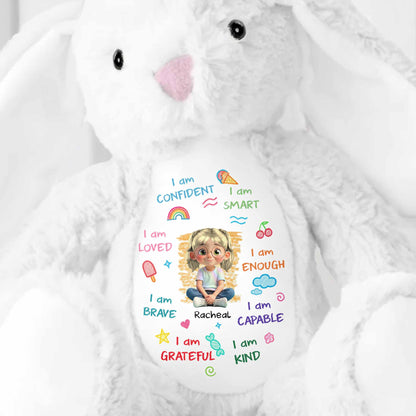 I Am Confident, I Am Smart, Loved Bunny Design