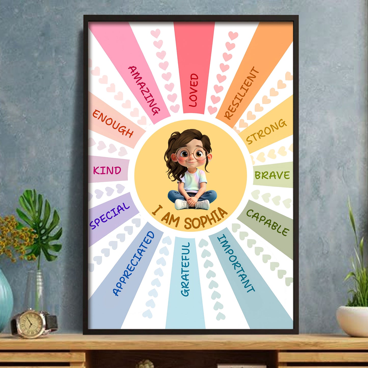 I Am Special And Loved, Cartoon Girl Inspirational