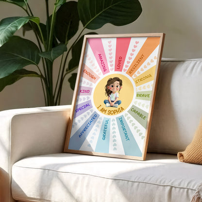 I Am Special And Loved, Cartoon Girl Inspirational