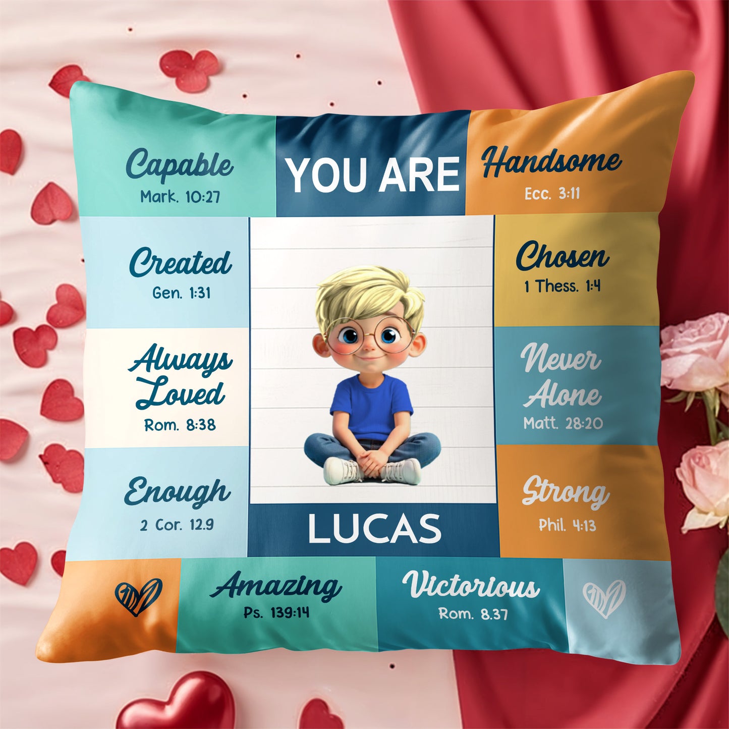 You Are Capable, Amazing, Inspirational Pillow