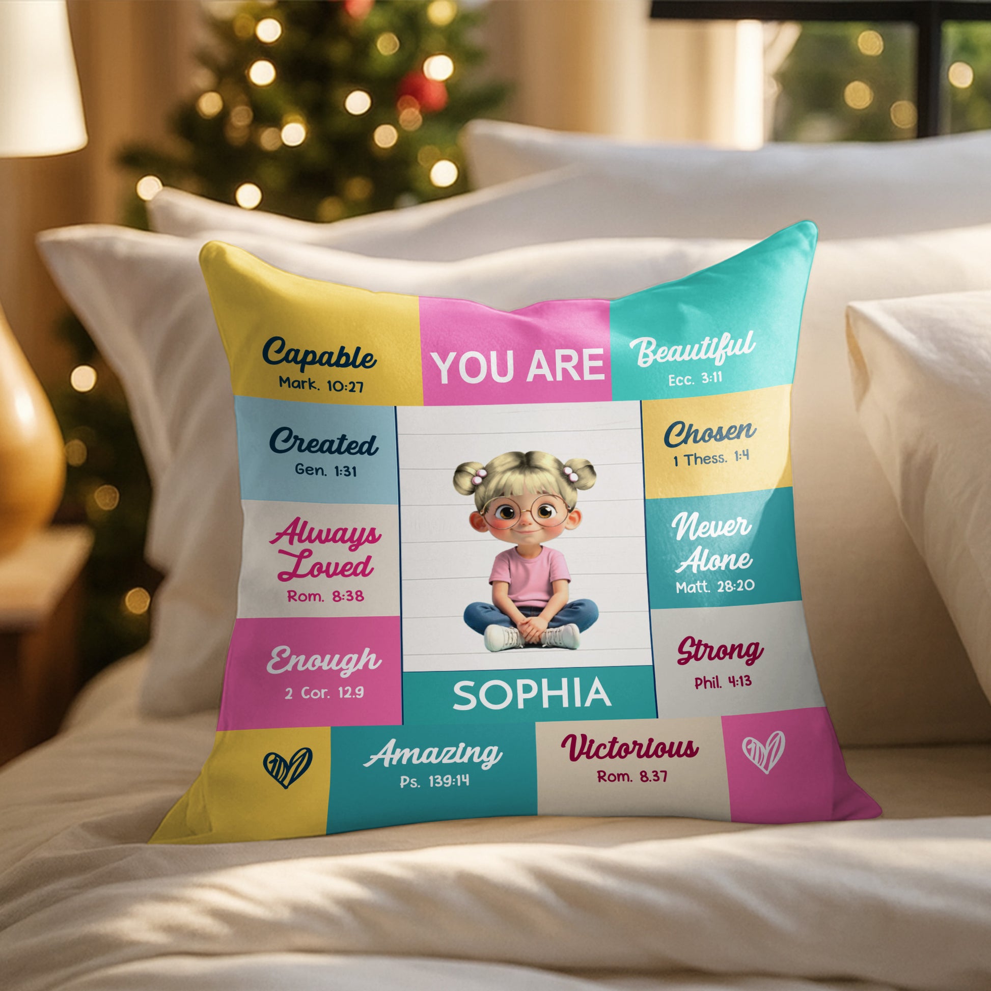 You Are Capable, Amazing, Inspirational Pillow