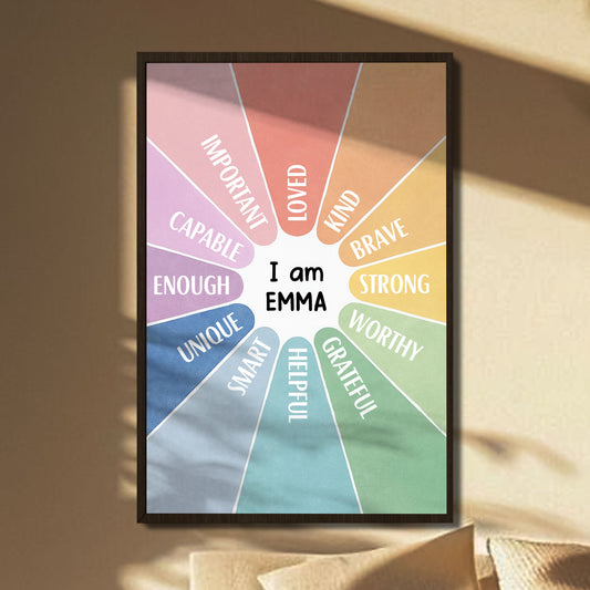 I Am Important, Capable, Enough, Unique, Poster