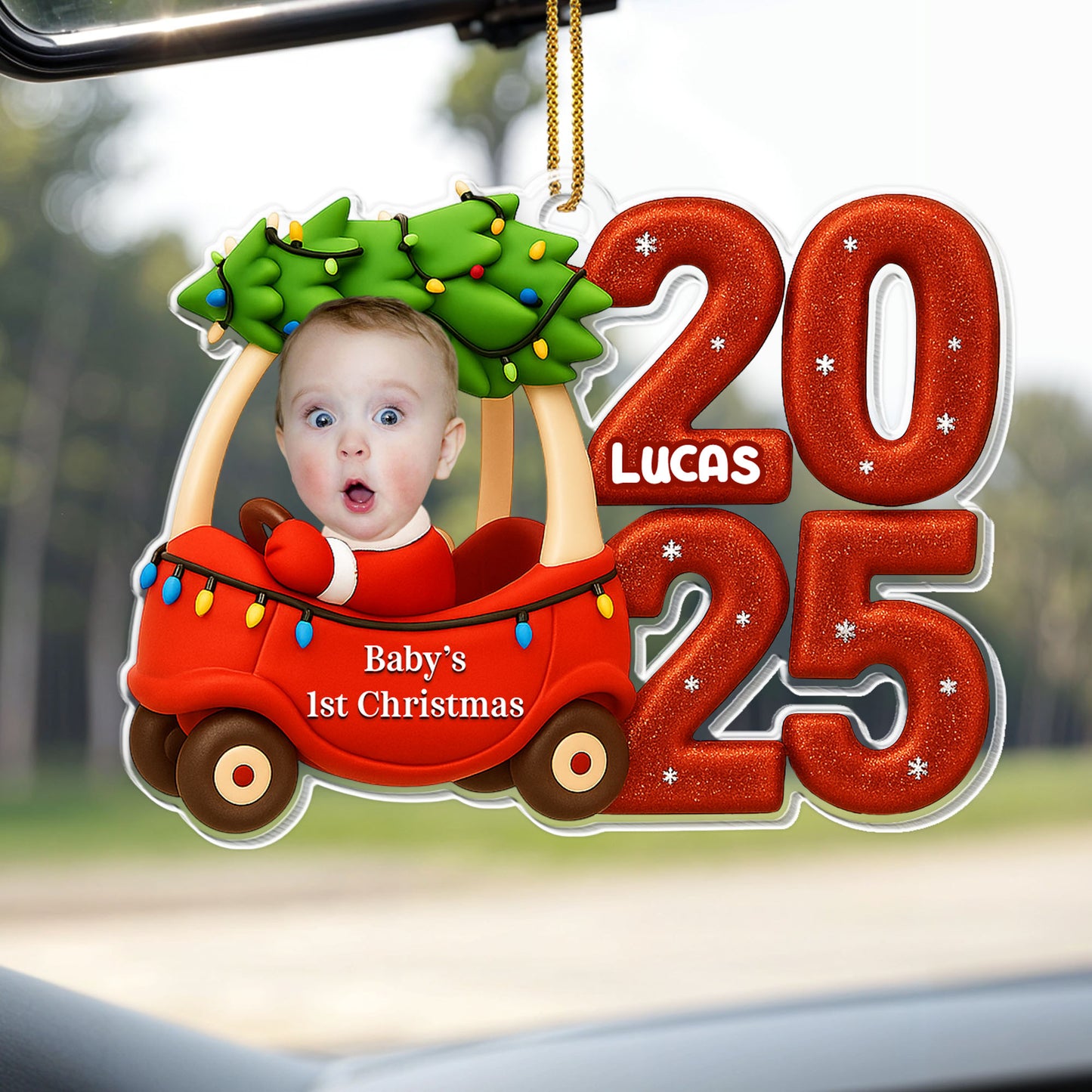 Baby's 1st Christmas, Sleigh And Lights