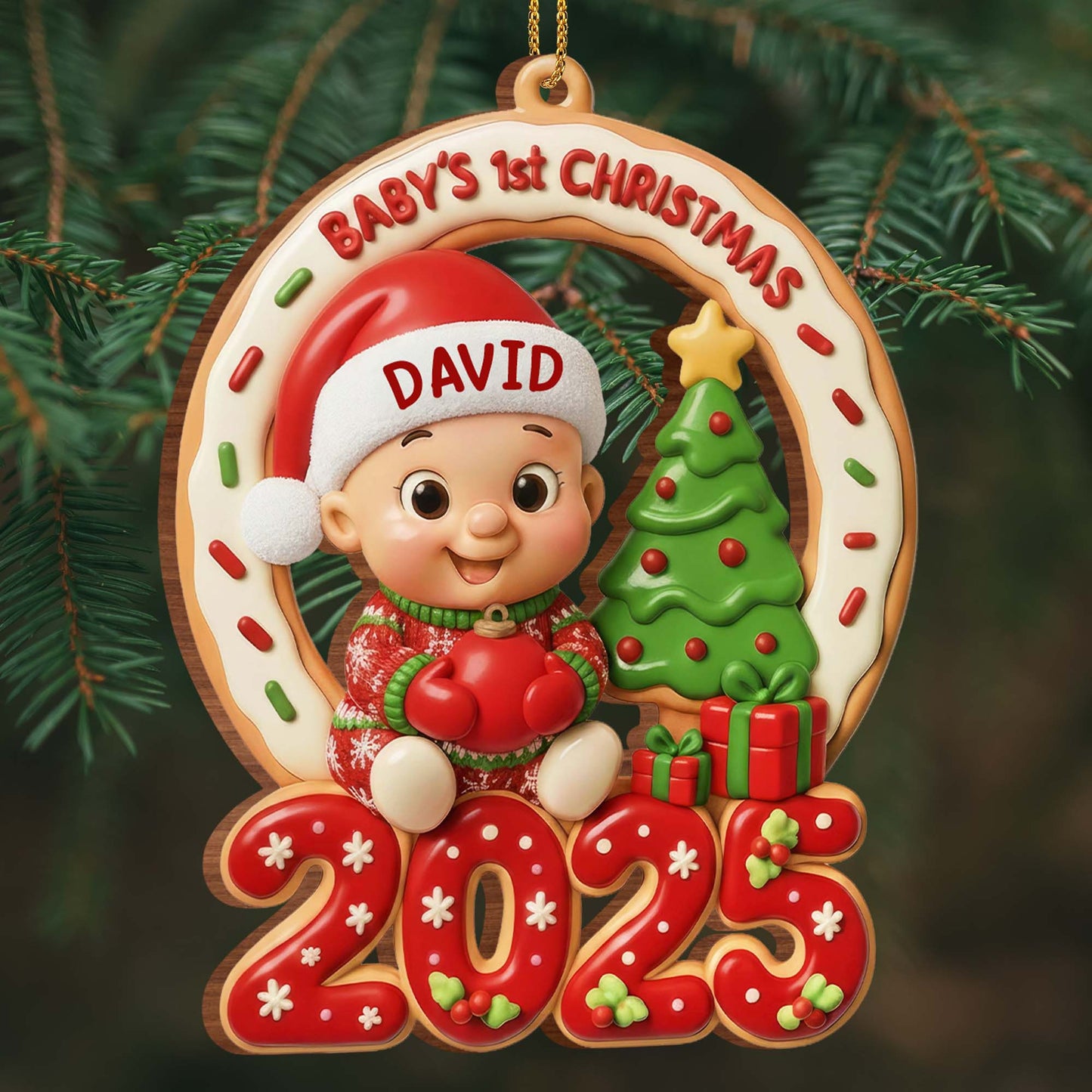 Baby's 1st Christmas With Baby and Christmas Tree